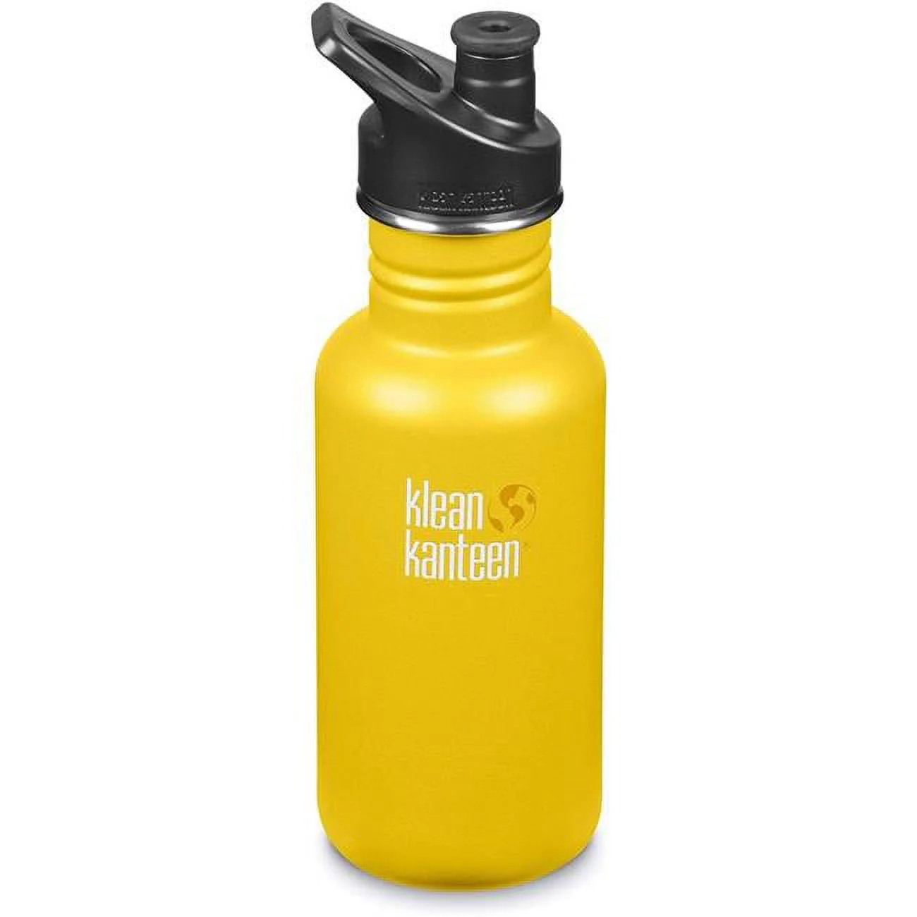 Klean Kanteen 1003089 27 oz Classic Stainless Steel Single Wall Non-Insulated Water Bottle with Sport Cap - Lemon Curry