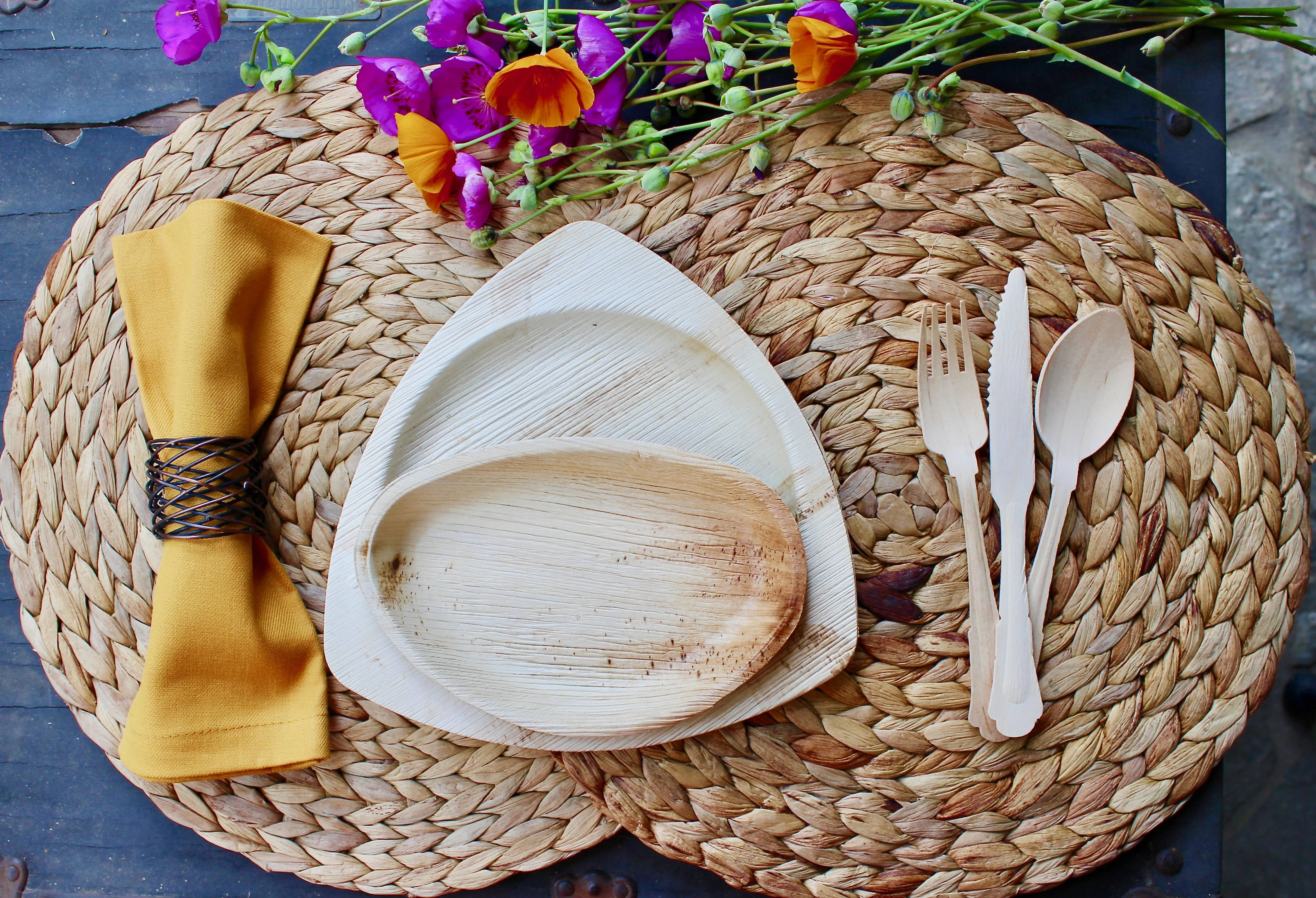 Party Palm Leaf Plates 10 Pic Round 10