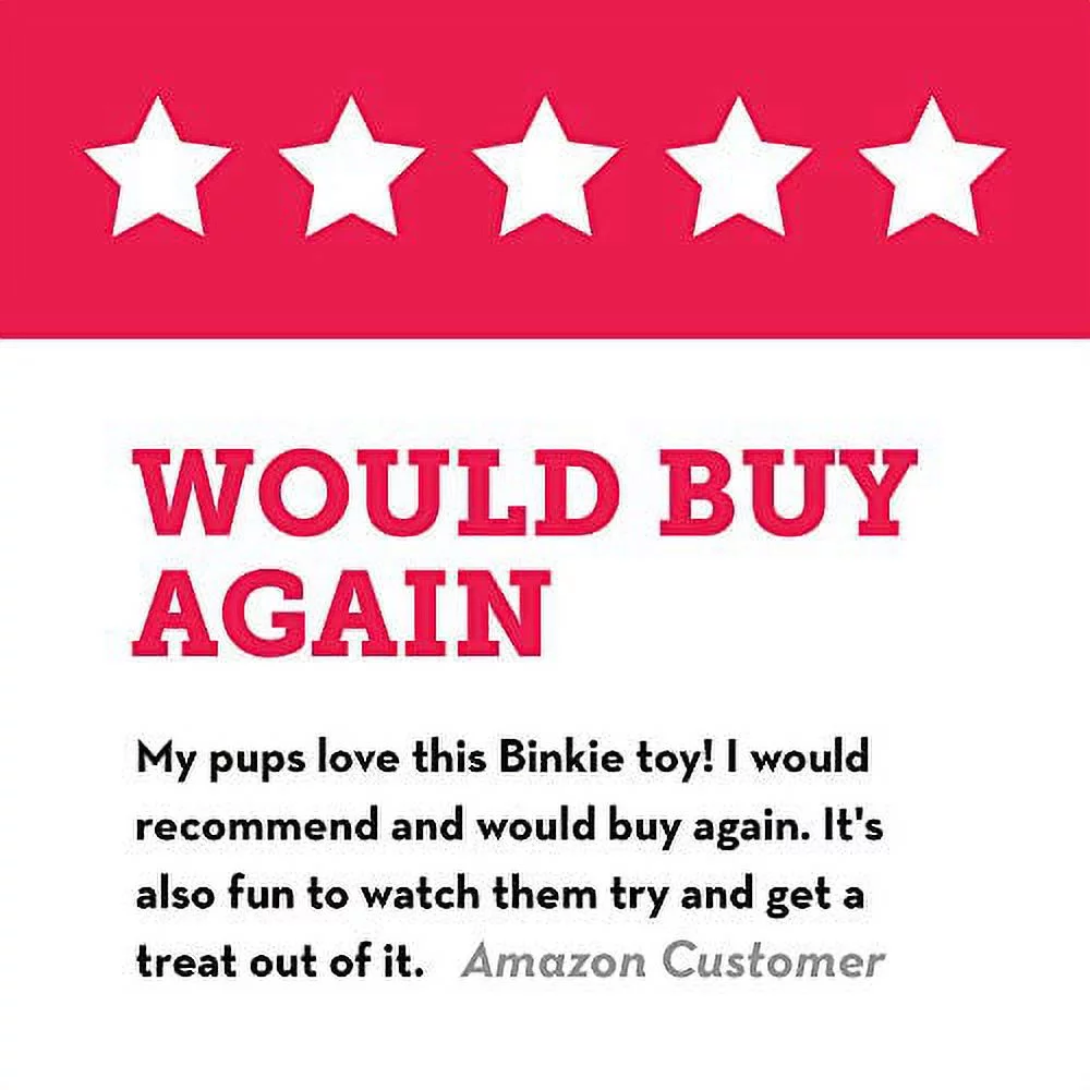 KONG - Puppy Binkie - Soft Teething Rubber, Treat Dispensing Dog Toy (Assorted Colors) - for Medium Puppies