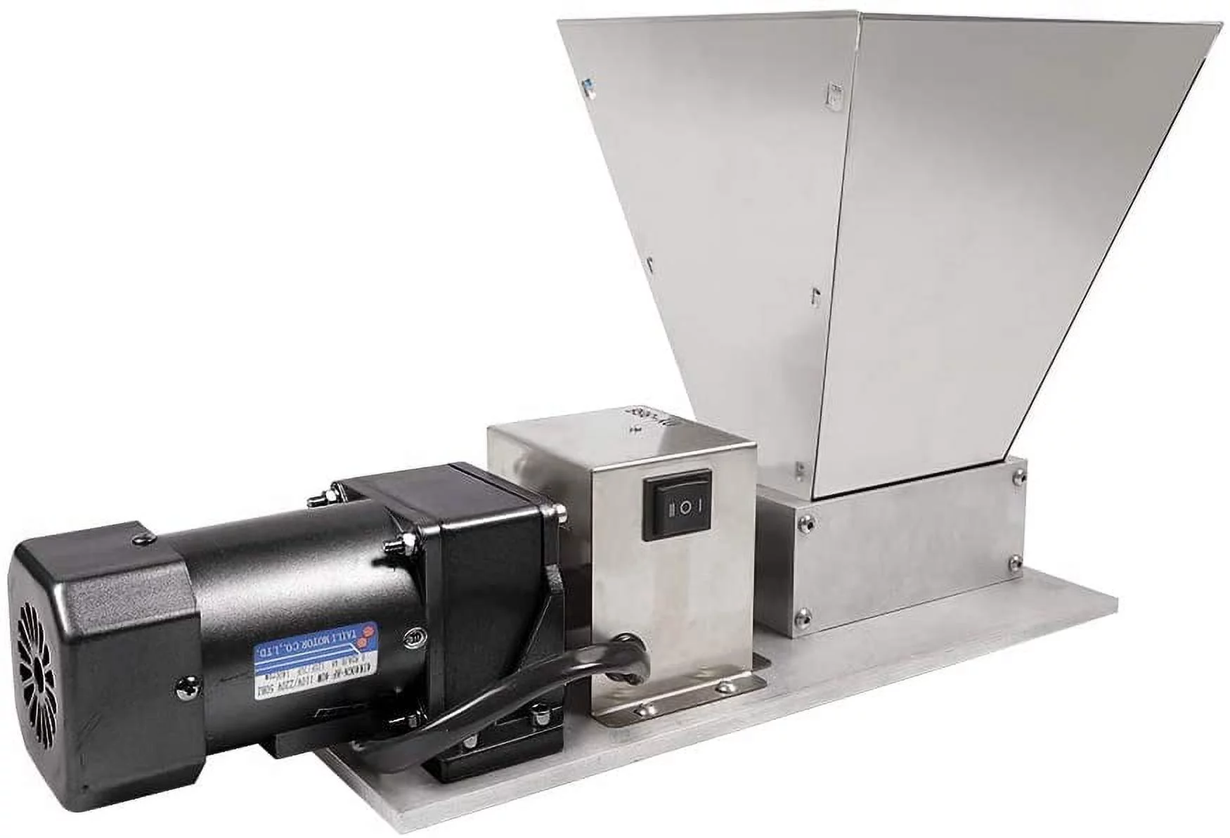 Miumaeov Grain Grinder Home Brew Malt Miller, 110V 40W Stainless Steel Barley Mill Crusher, Electric Cereal Beans Mill+4 Hopper Dy-368