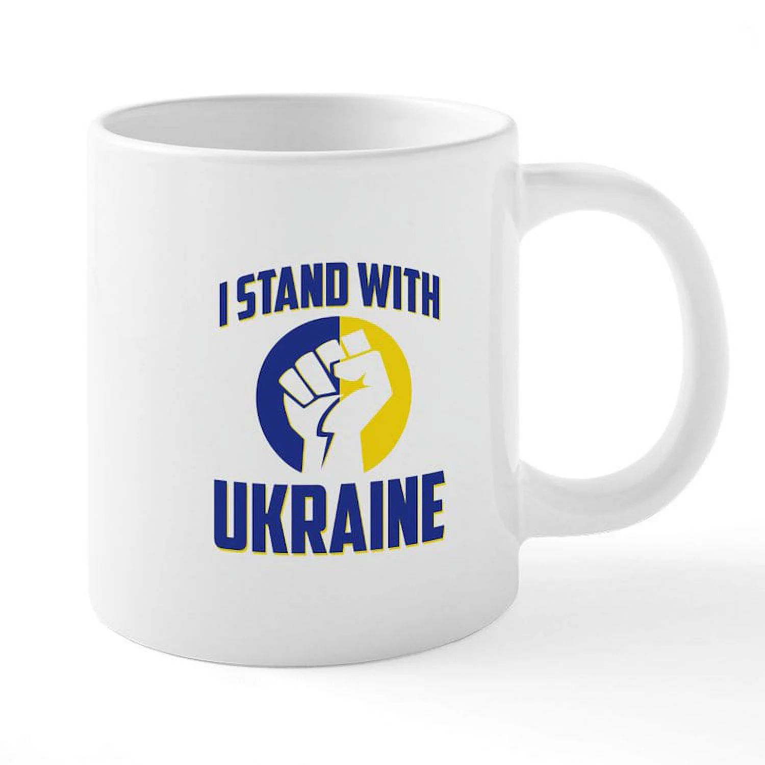 CafePress - I Stand With Ukraine 2022 Mugs - 20 Ounce Ceramic Mega Mug