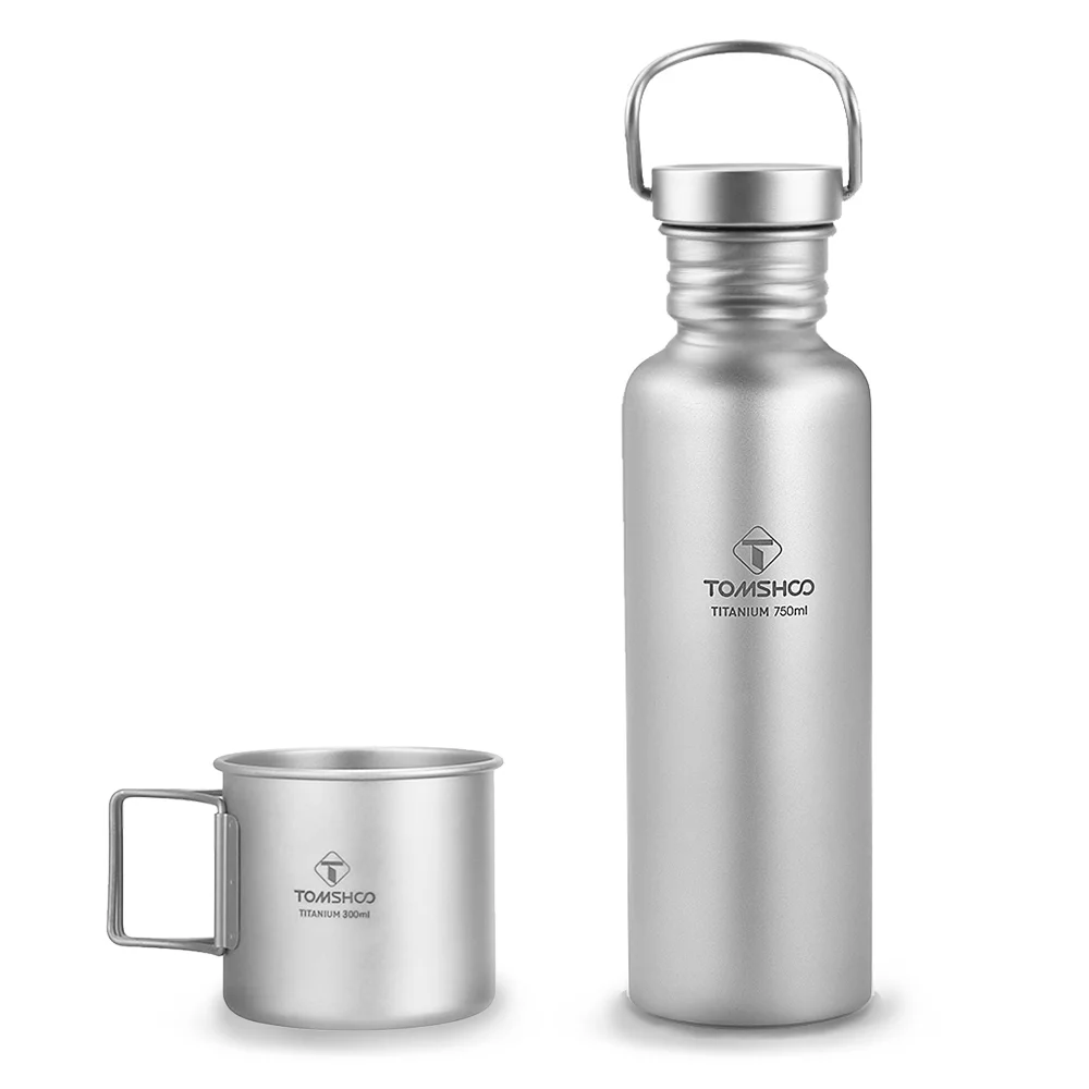 Corrosion Resistant Cup and Water Bottle Set Perfect for Camping and Backpacking
