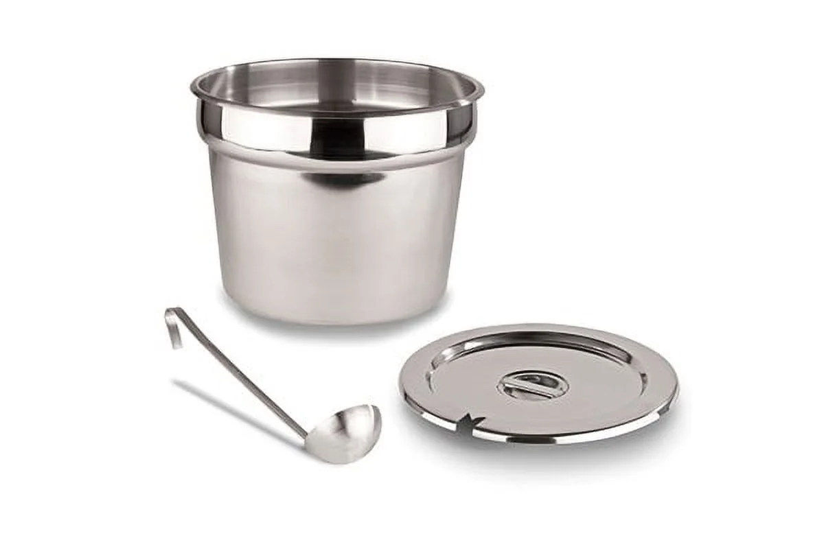 Nemco Food Equipment Inset with Hinged Cover and Ladle Only, 7 Quart -- 1 each.