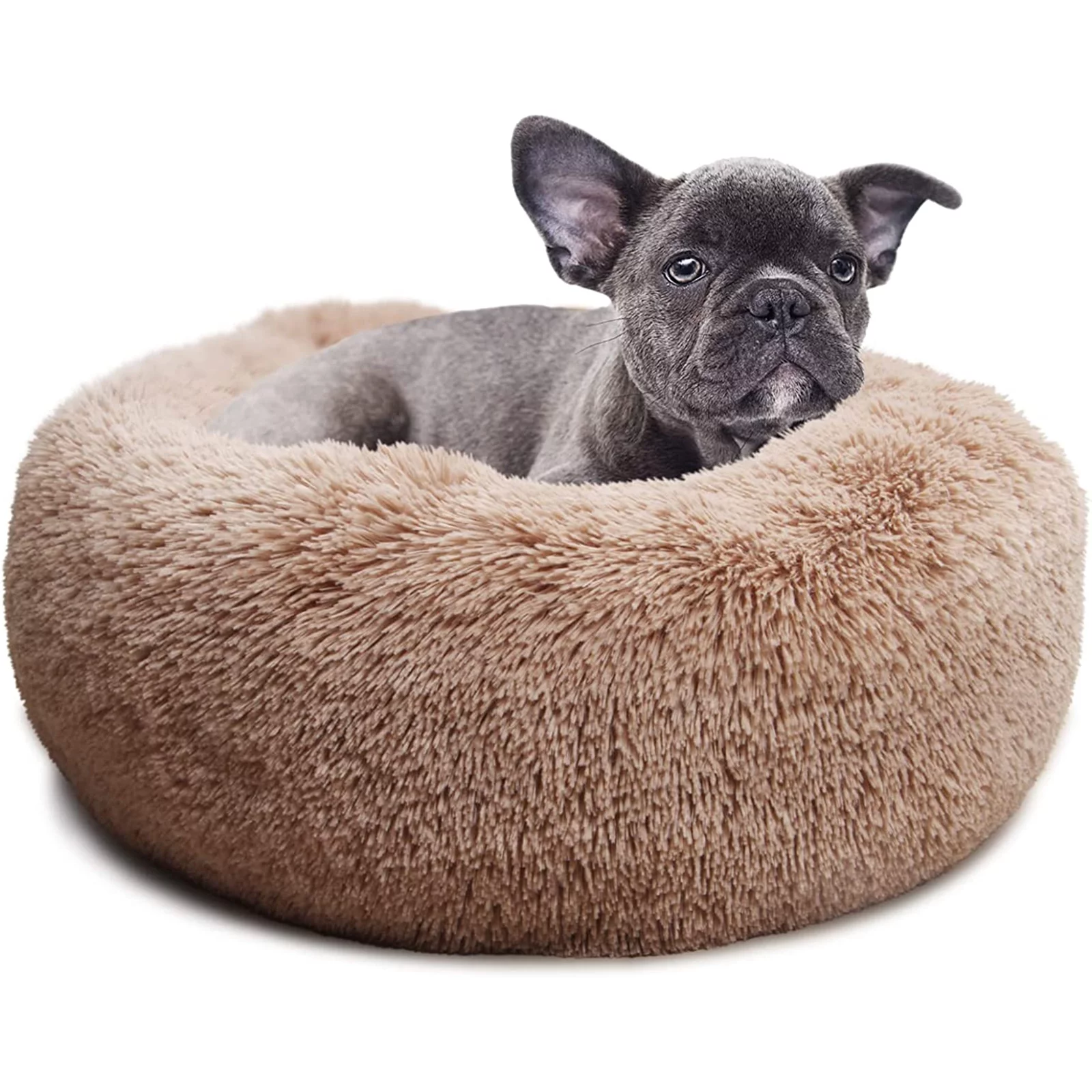 Puppy Orthopedic Washable Pet Beds - Round Plush Dog Bed for Small Dogs - Fits up to 20 lbs - 23 Inches