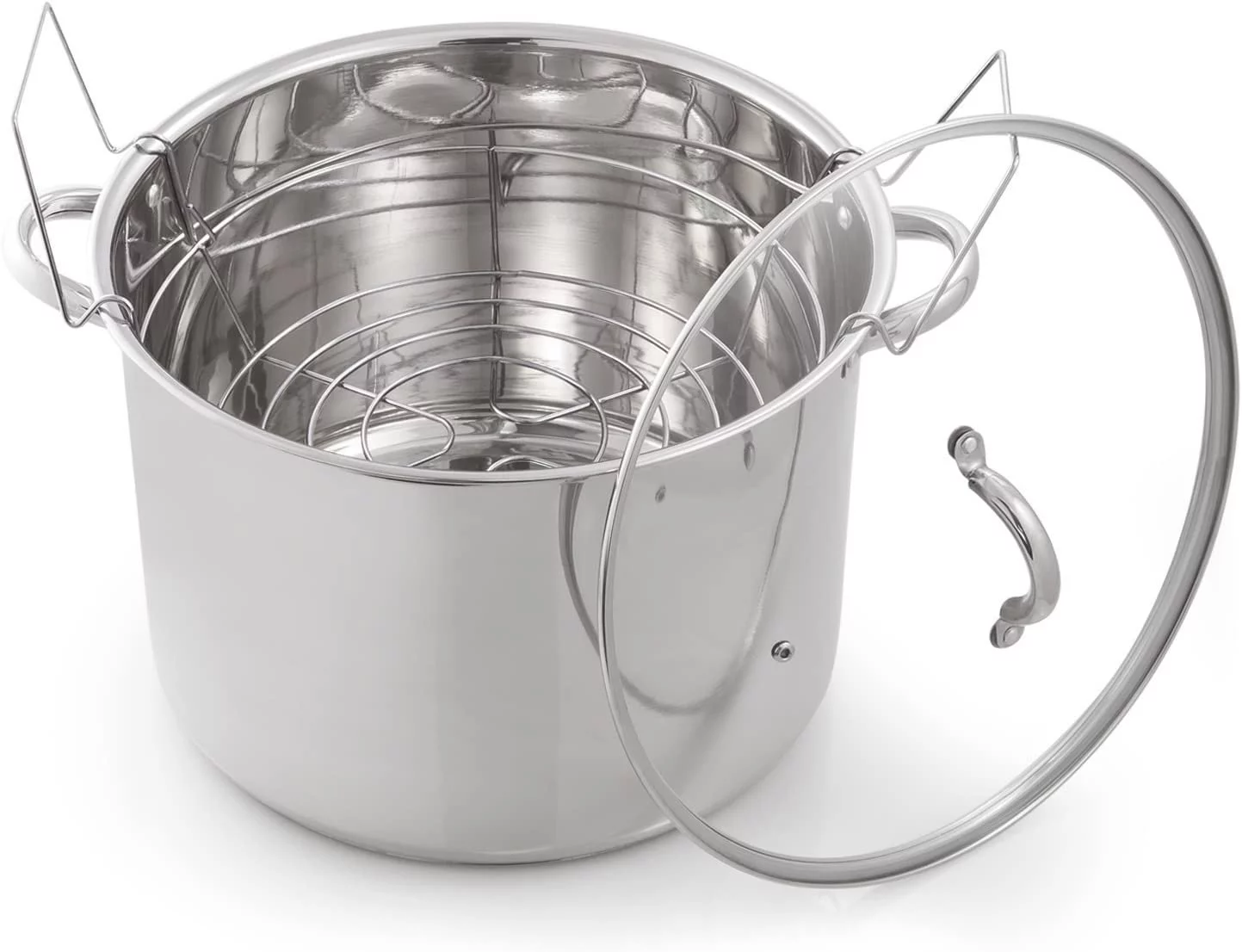 McSunley Medium Stainless Steel Prep N Cook Water Bath Canner, 21.5 quart, Silver