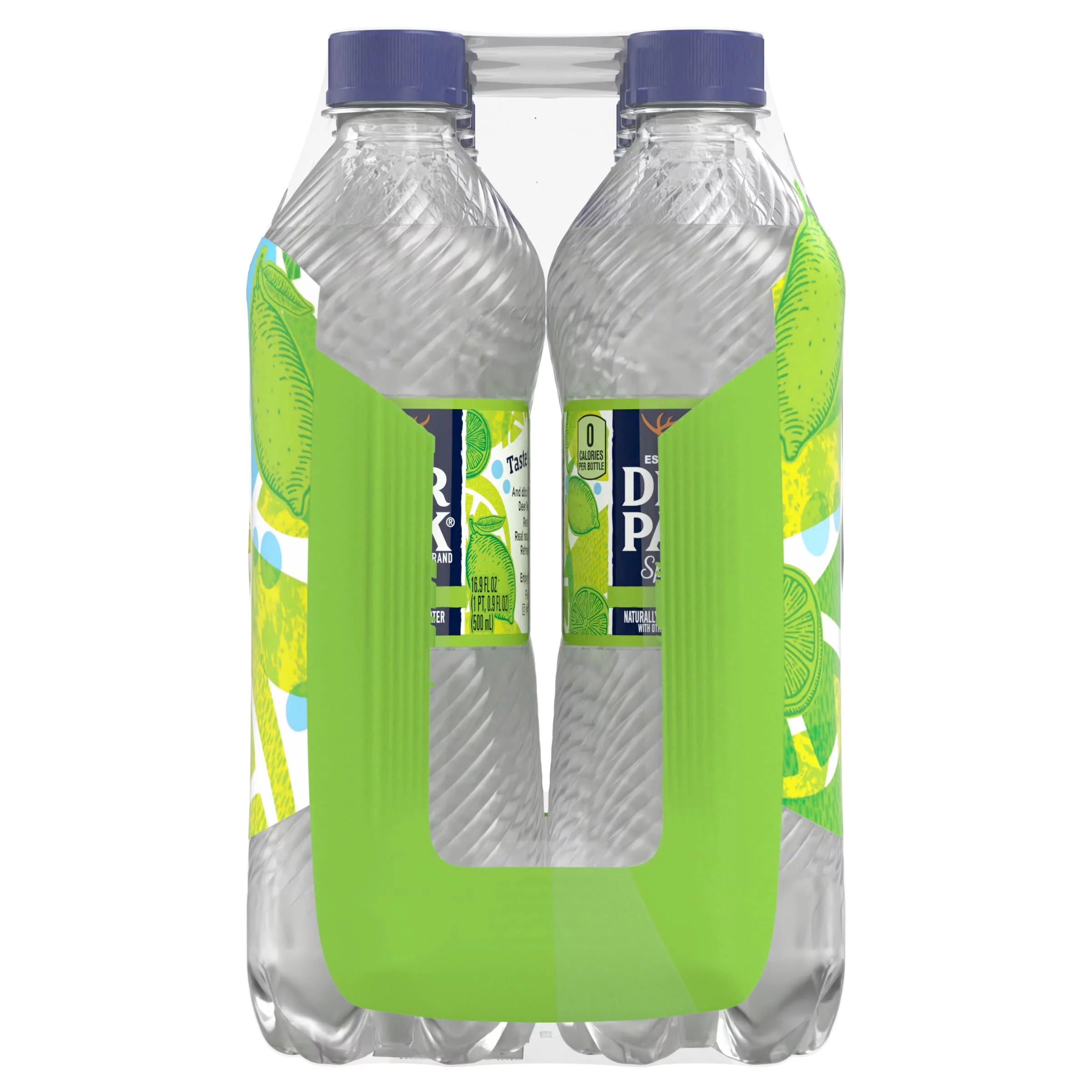 Deer Park Sparkling Water, Zesty Lime, 16.9 oz. Bottles (8 Count)