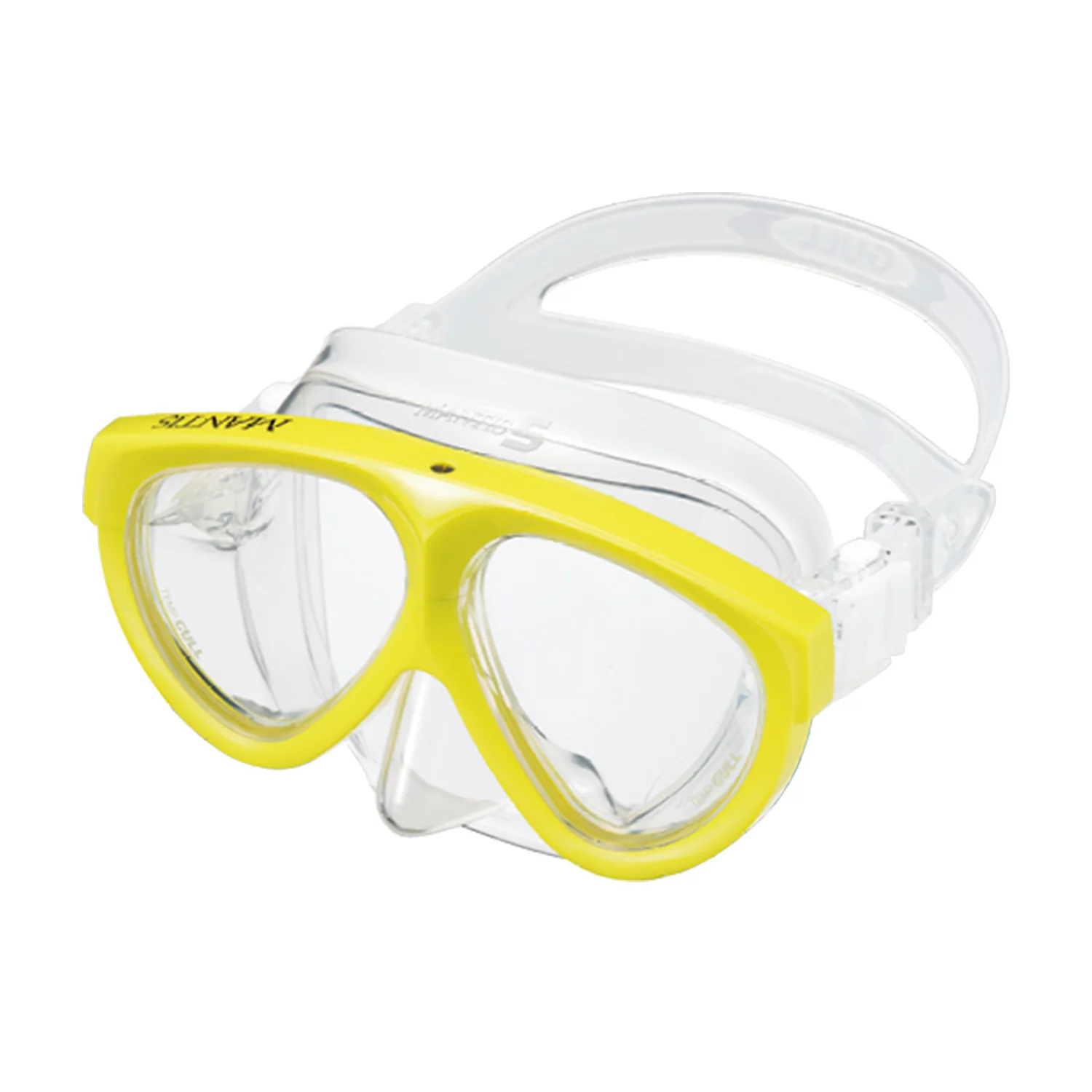 Gull Mantis 5 RX Nearsighted Clear/Yellow Dive Mask, Custom