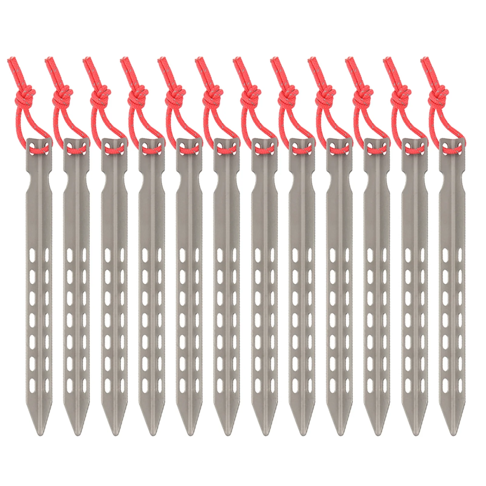 Lixada 6/8/12 Pack Ultralight V-Shaped Alloy Tent Pegs for Windproof Camping Hiking