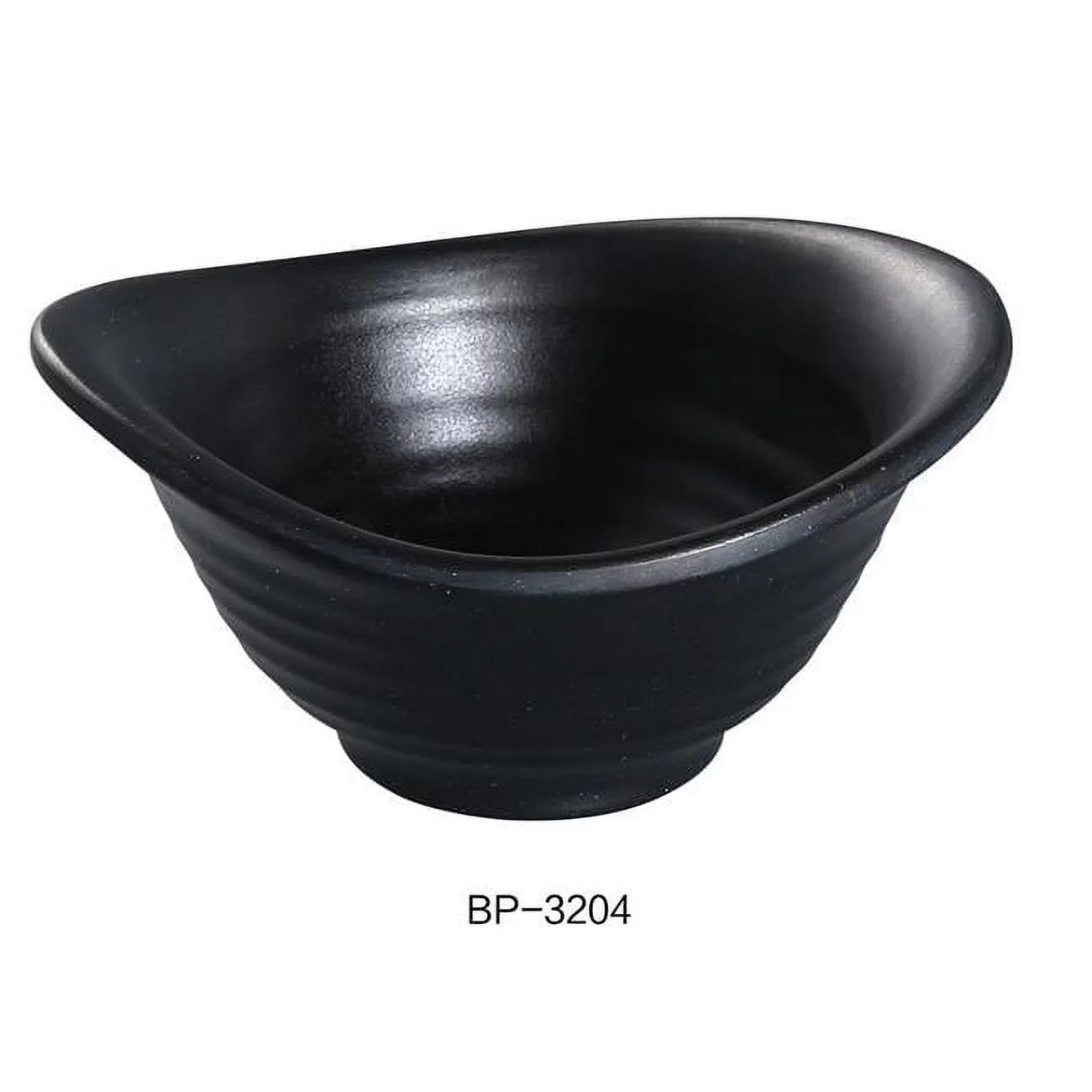 Yanco BP-3204 Black Pearl-2 Yuanbao Bowl, 3.5 oz Capacity, 4.75