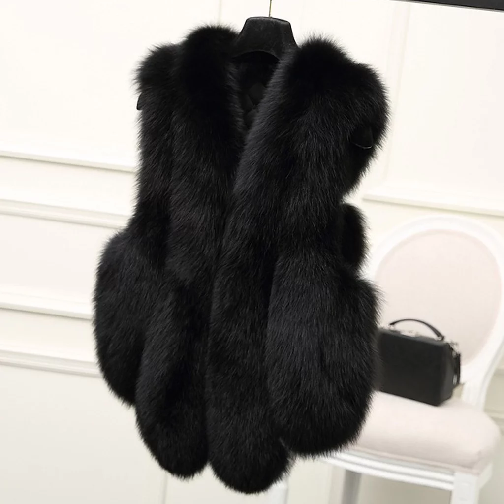 Women Vest Plus Size Women's Slim Vest Gilet Outwear Warm Faux  Fur Waistcoat Coat Vest