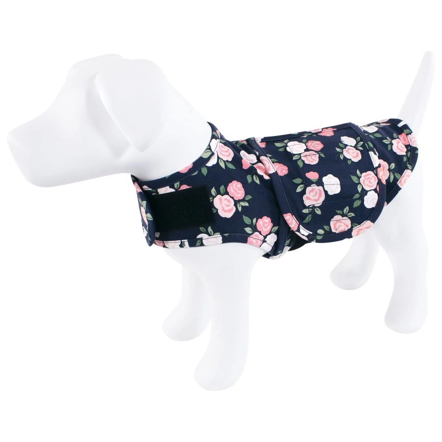 Luvable Friends Pet Thunder Anxiety Jacket, Navy Floral, X-Large