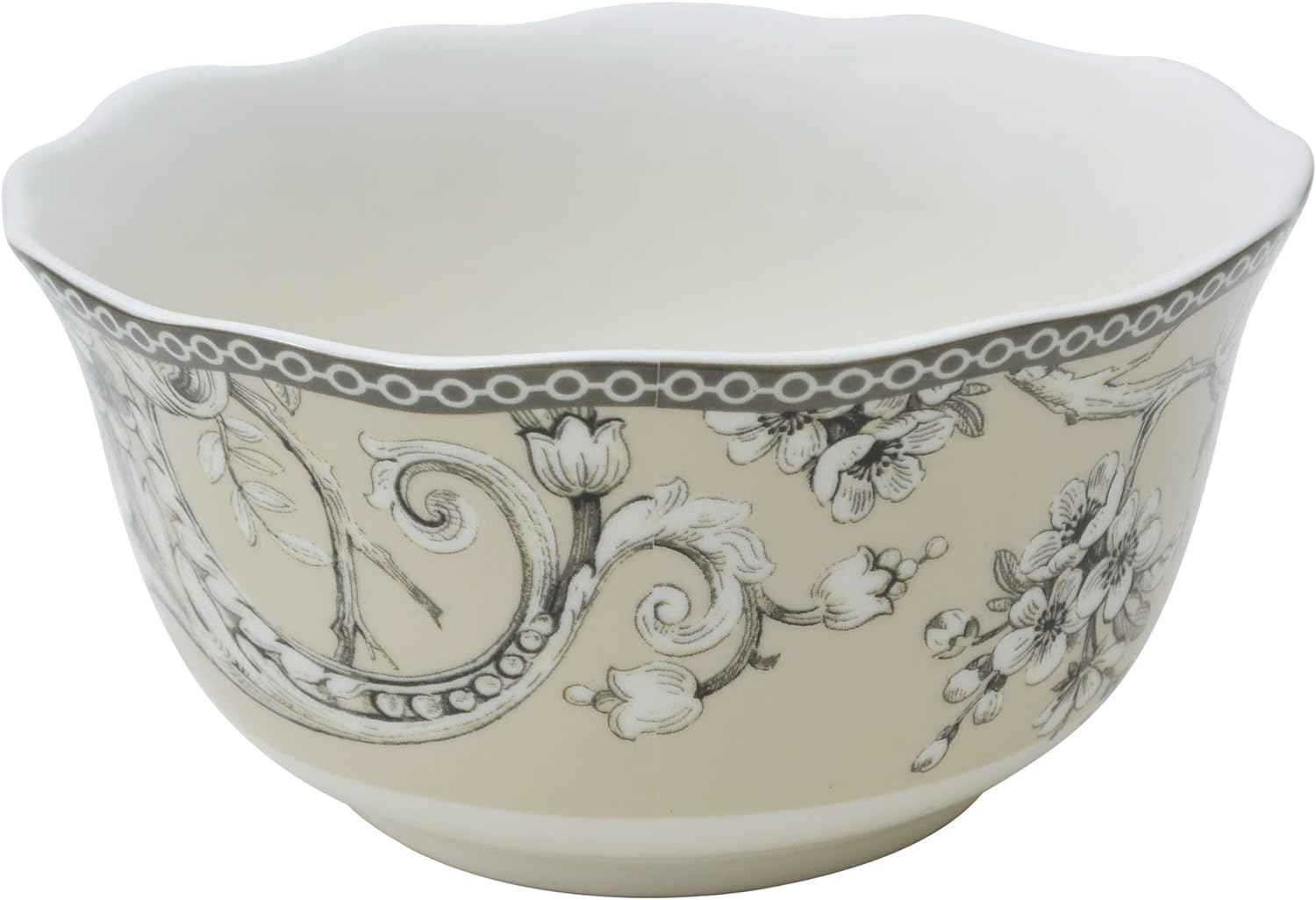 Adelaide 16-Piece Porcelain Dinnerware Set With Round Plates, Bowls, And Mugs, Antique White