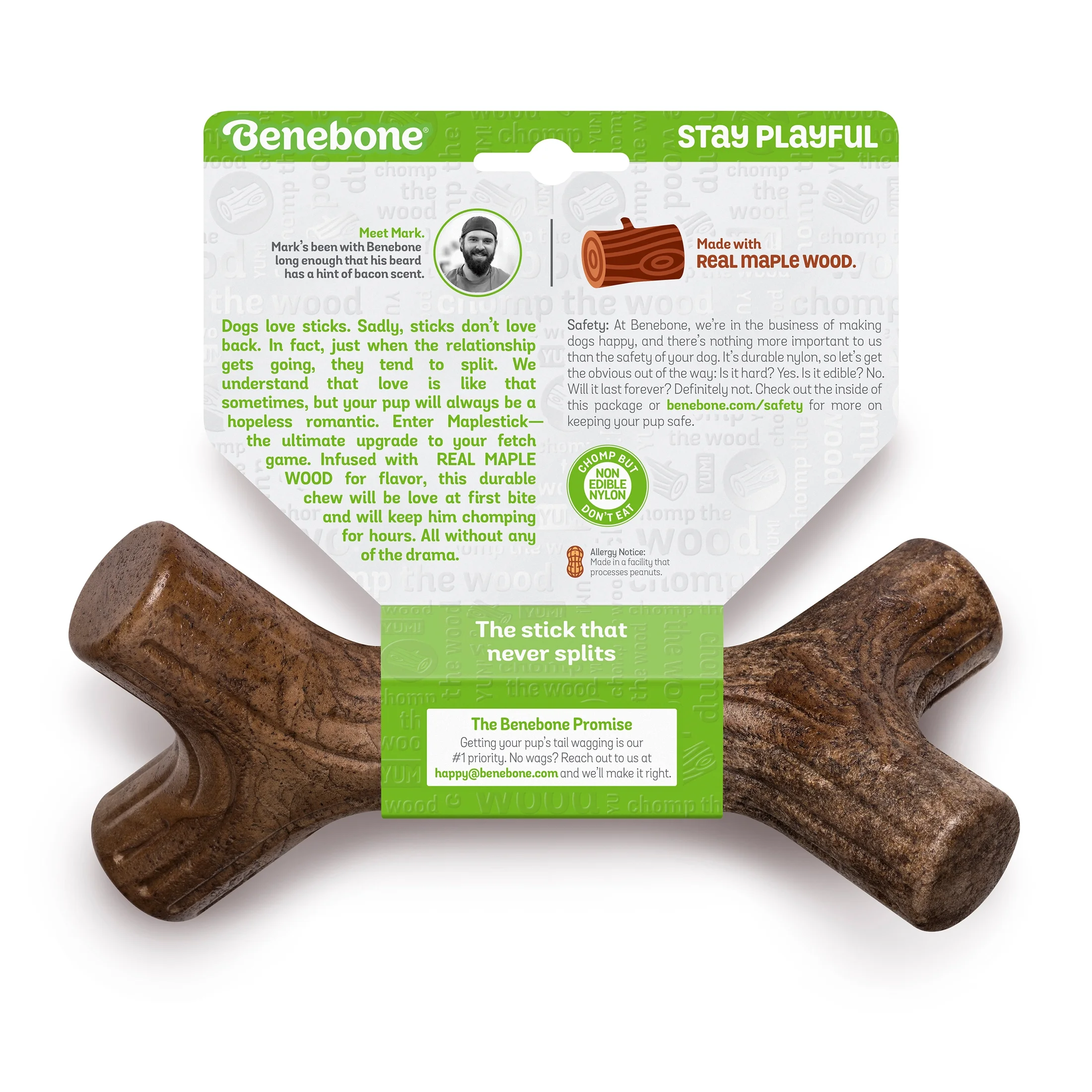 Benebone Maplestick Durable Dog Chew Toy, Large