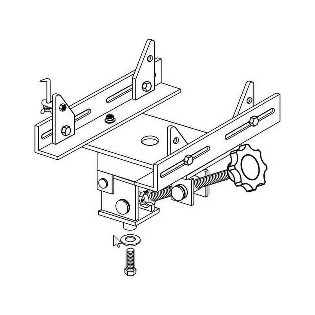 Voyager Tools 1/2 Ton Transmission Jack Adapter Universal Fit