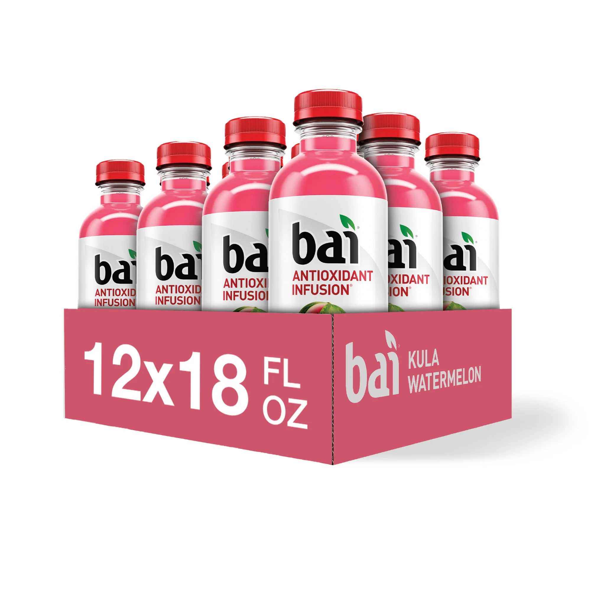 Bai Antioxidant Infused Beverage, Kula Watermelon, 18 Fl Oz, 12 Count