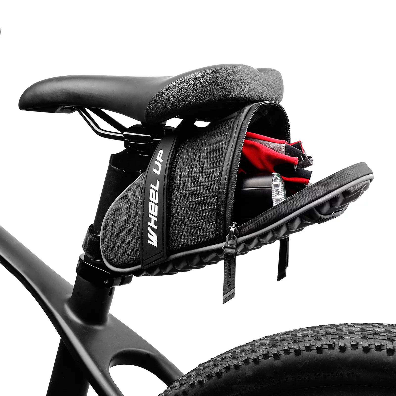 Lixada Waterproof Bike Saddle Bag Under Seat Pouch Reflective Strip Mountain Bike Pack