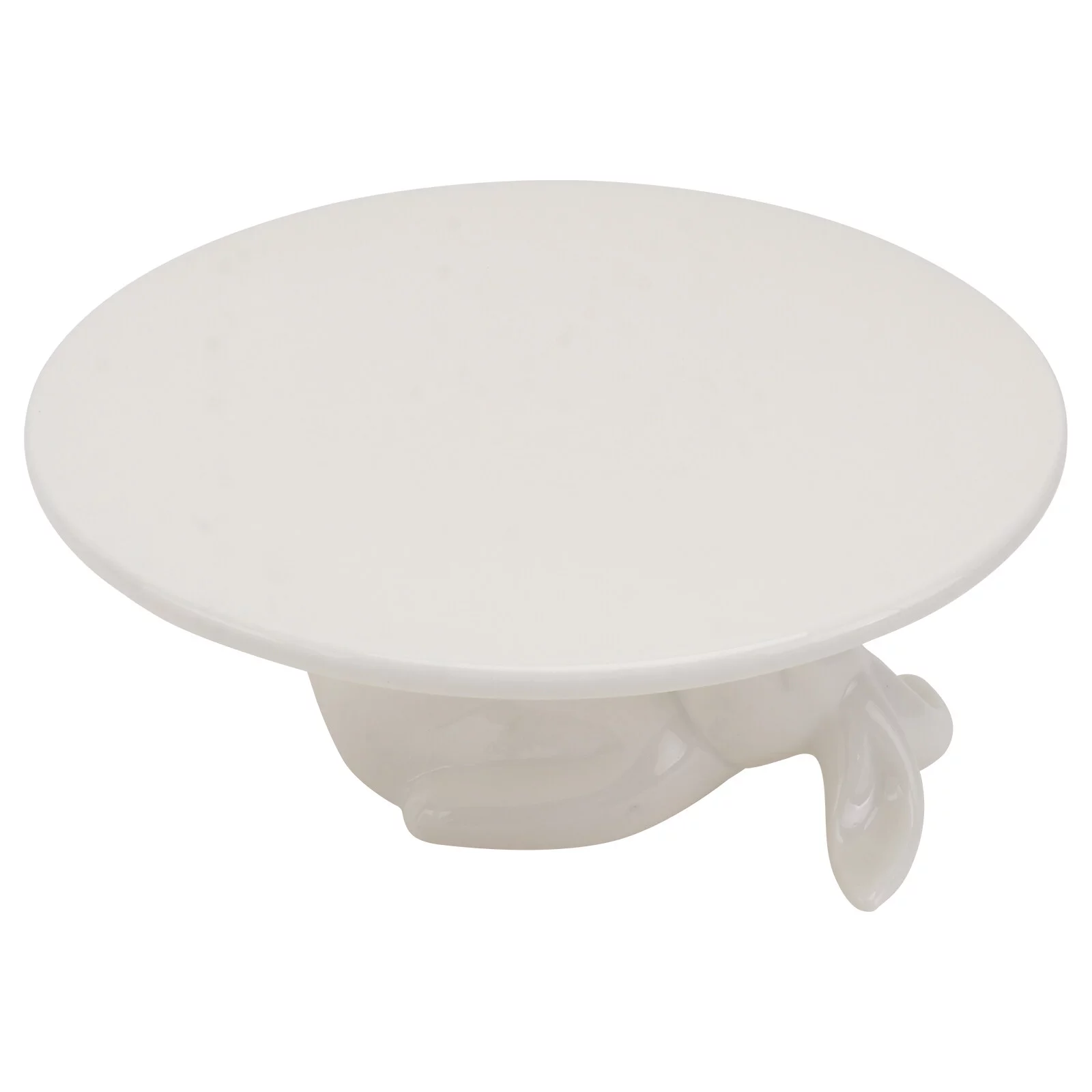 FRCOLOR 1PC Cartoon Rabbit Round Baking Cake Plate Afternoon Tea Dessert Ceramic Plate