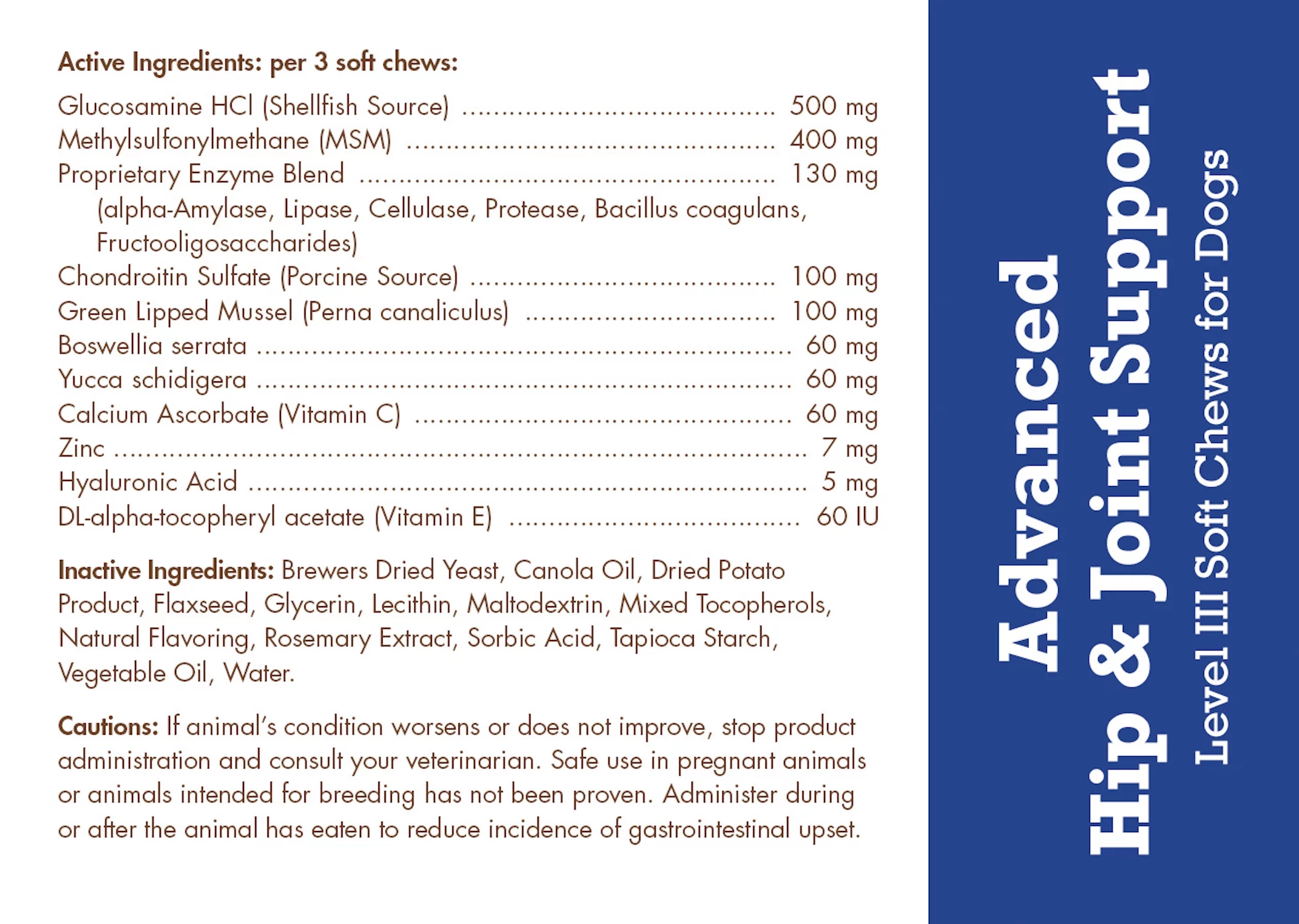 Healthy Breeds Shih Tzu Advanced Hip & Joint Support Level III Soft Chews for Dogs 120 Count