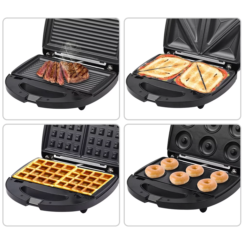 Moobody Breakfast Maker Household Stainless Steel Sandwich Multifunctional Waffle Heating Electric Baking Pan Steak Panini Bread Maker