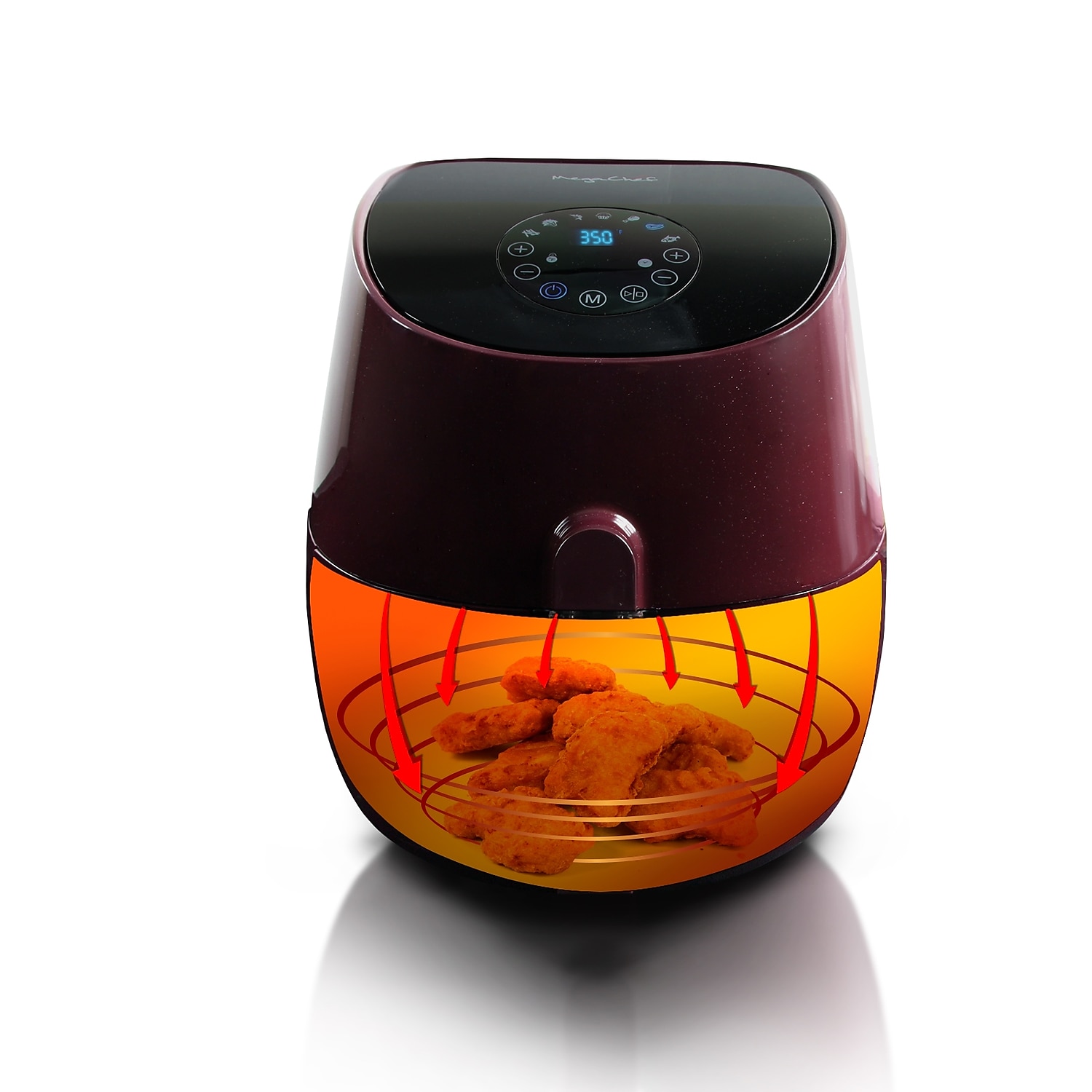 MegaChef 3.3 Liter Air Fryer Red (936102093M)