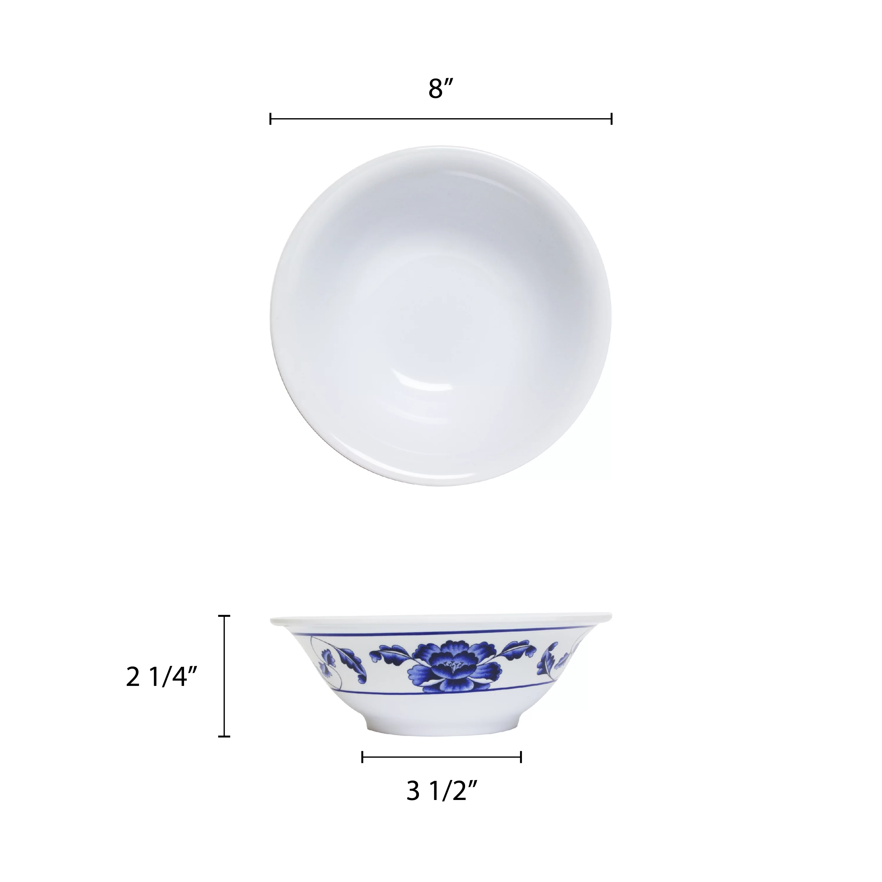 Excellante Lotus Melamine Dinnerware Collection 34 Oz, 8