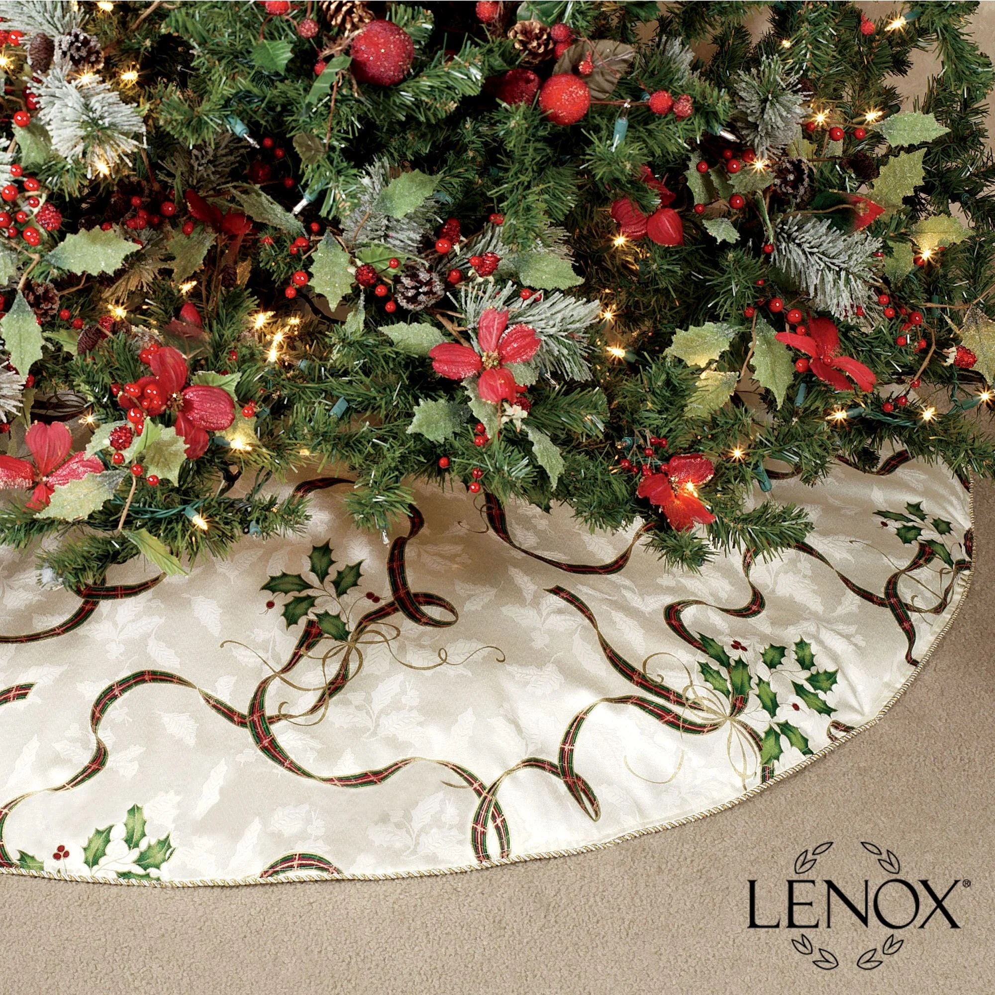 Lenox Holiday Nouveau Multi-Color Tree Skirt, 60