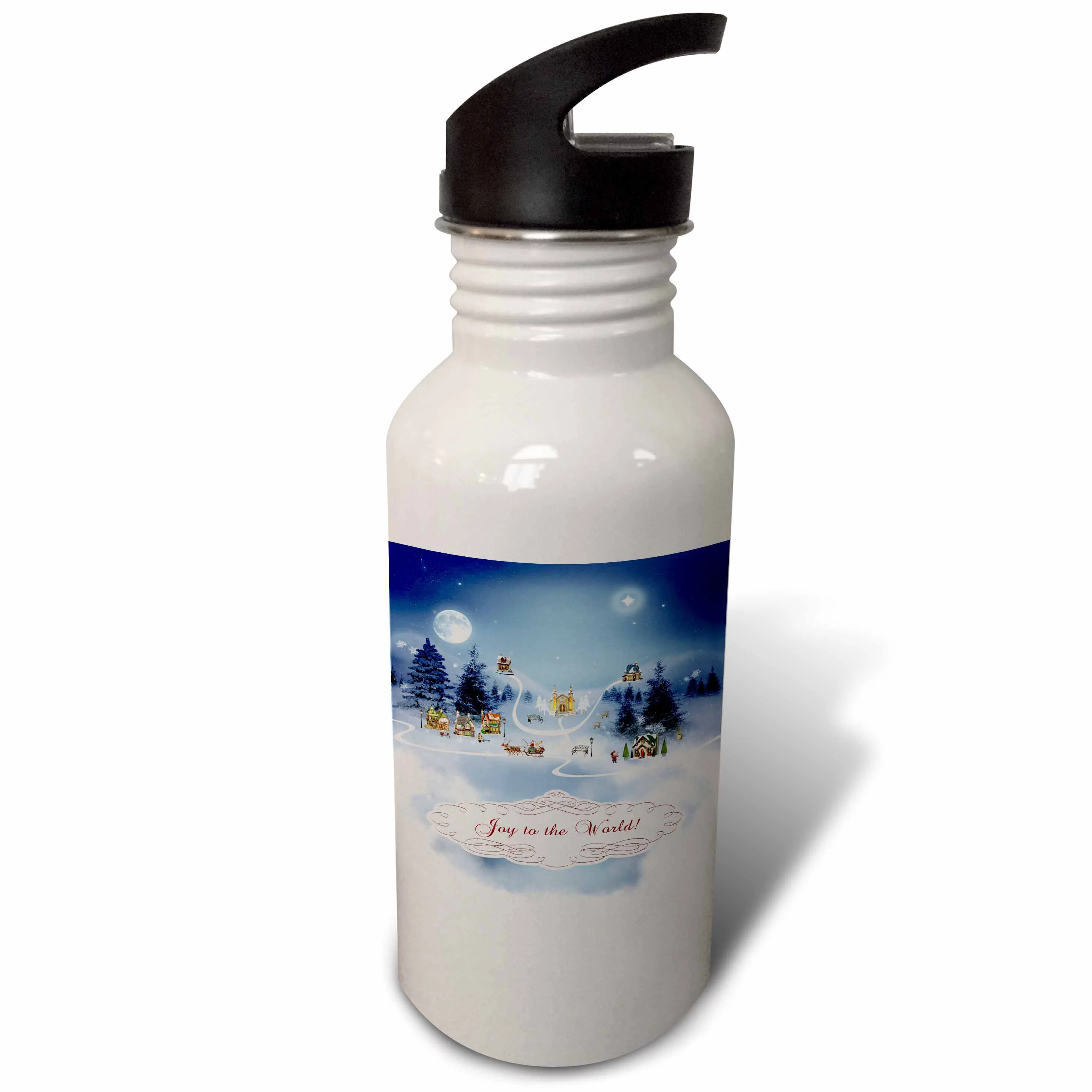 Christmas Village, Joy to the World 21 oz Sports Water Bottle wb-202278-1