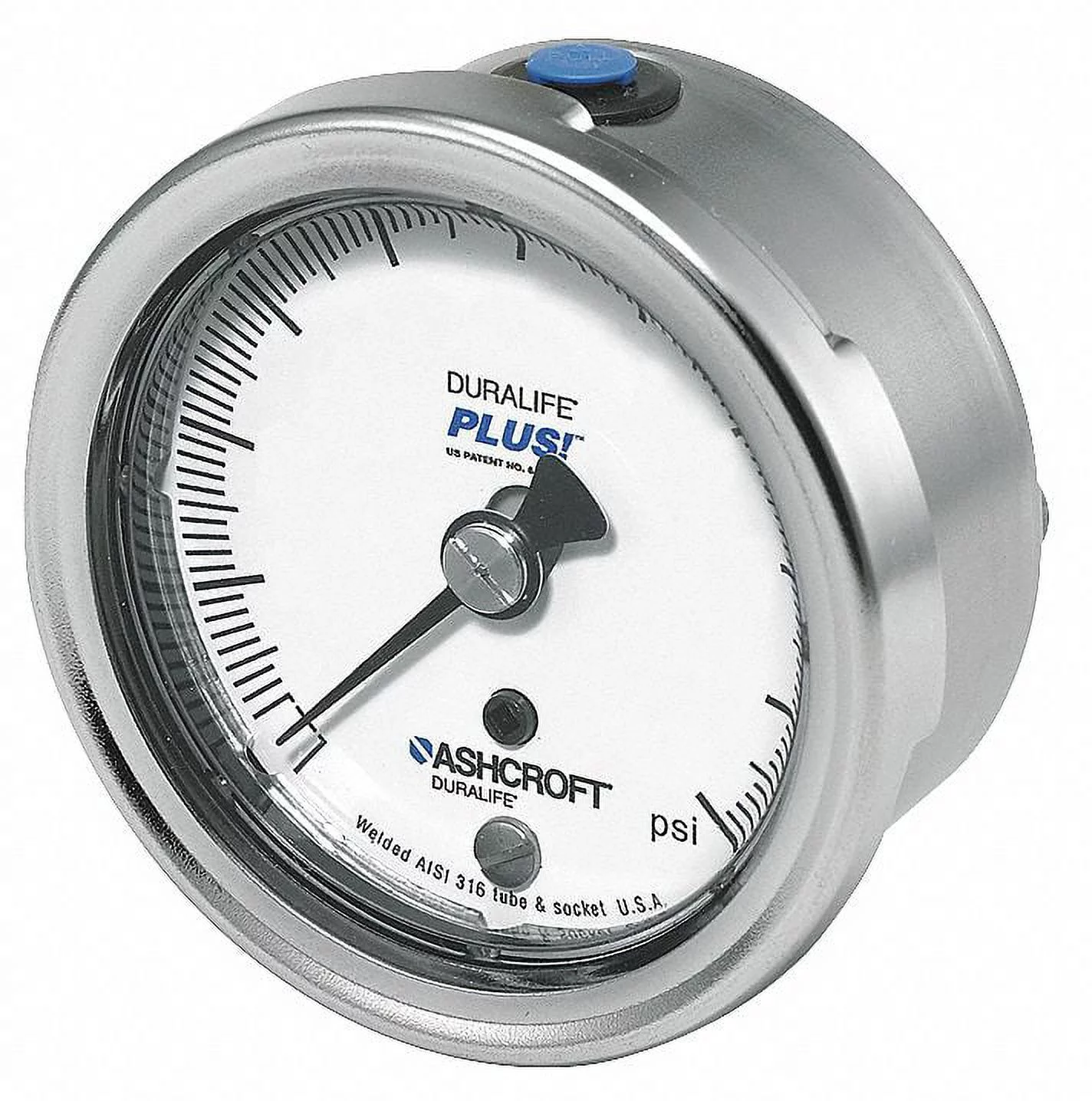 Ashcroft Pressure Gauge,0 to 5000 psi,2-1/2In  251009SW02BXLL5000
