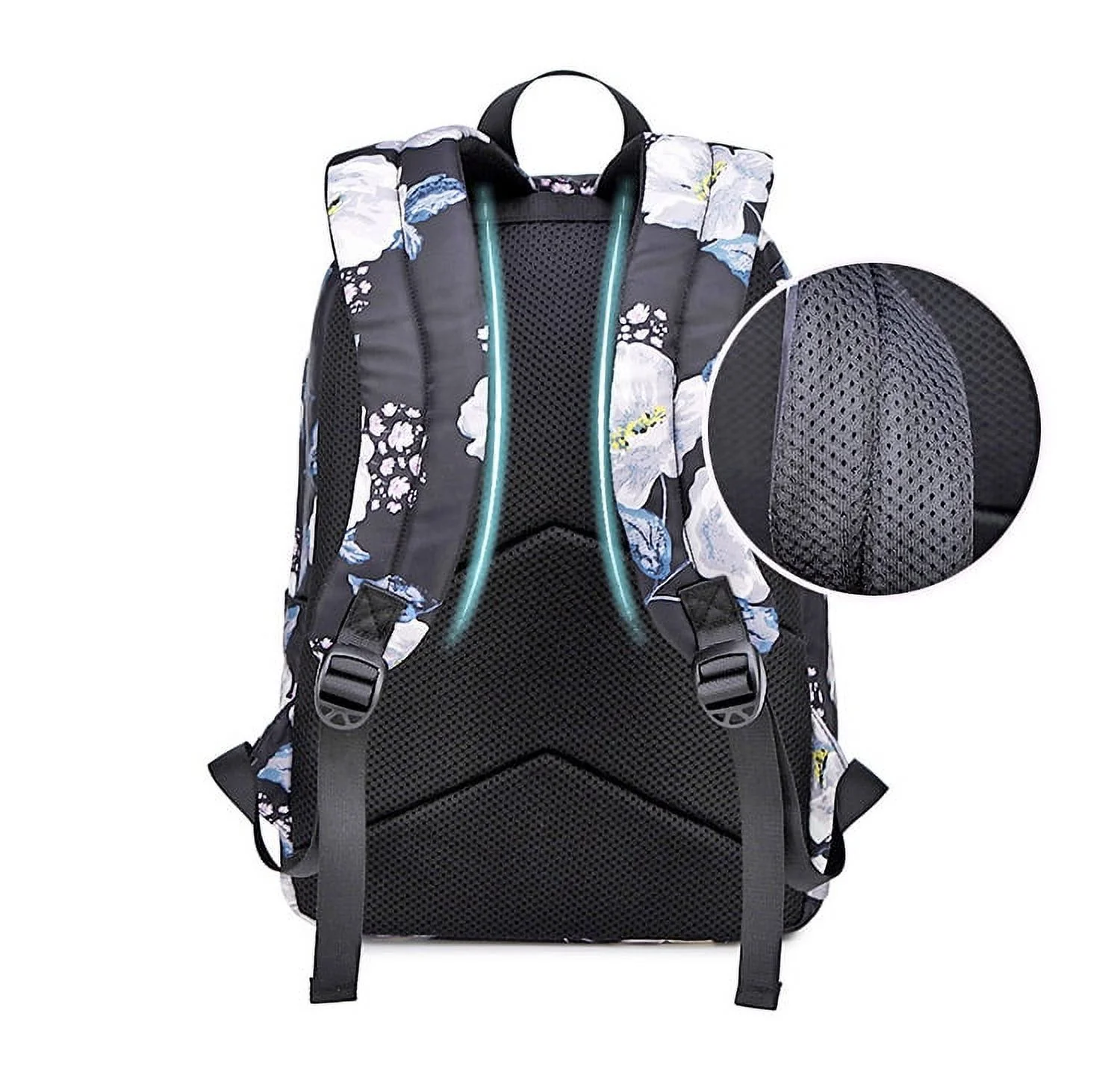 Asge School Backpack Teen Girls Boys Kids Bookbag Set with Lunch Box Pencil Case Travel Laptop Backpack Casual Daypacks