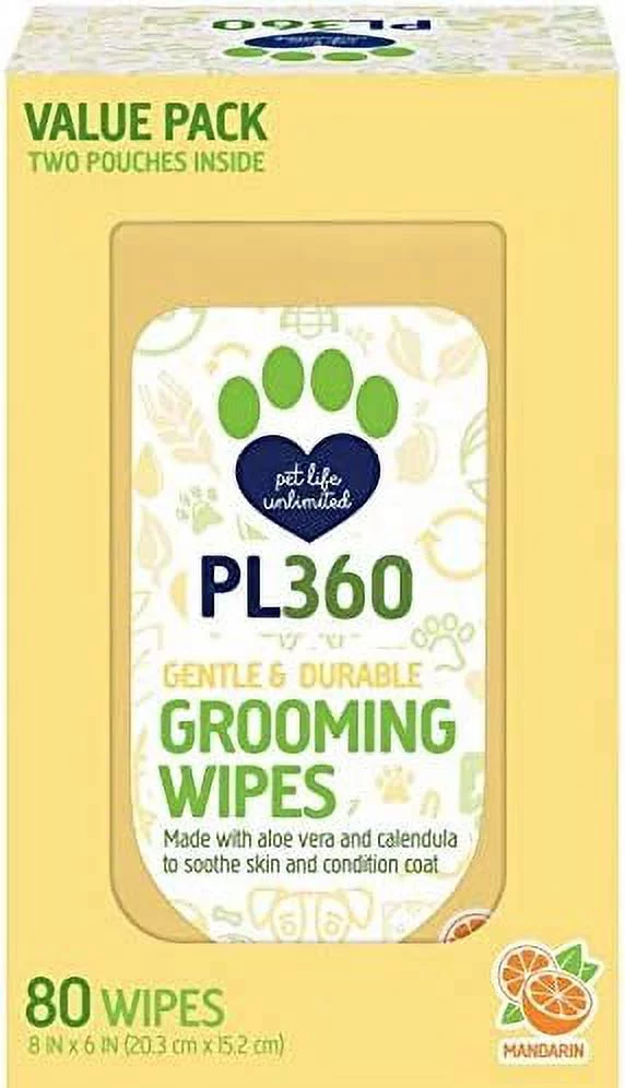 PL360 Grooming Wipes 80/Pack 2 Pack