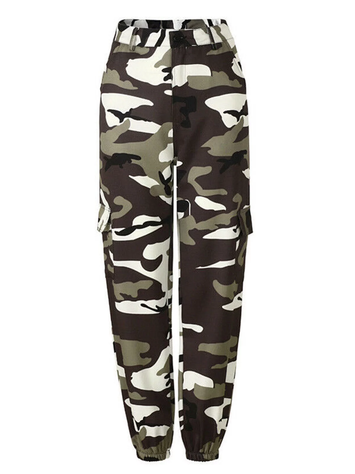 suanret Womens Camo Cargo Trousers Casual Pants Military Army Combat Camouflage Pant LOT