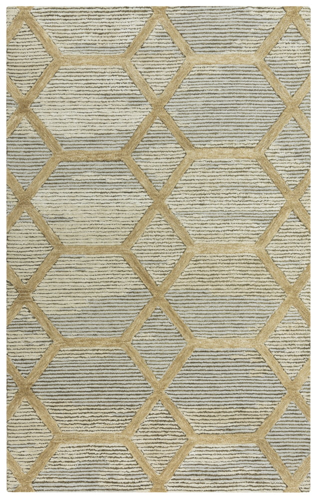 Gatney Rugs Security Area Rug HVN101 Beige Octagons Diagonals 8' 6