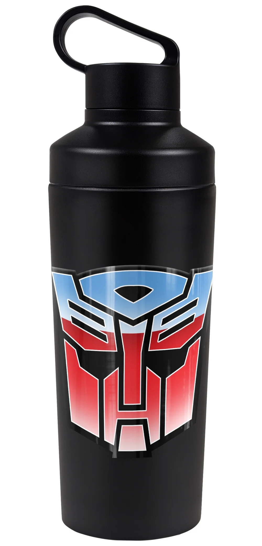 Transformers Official Vintage Autobot Logo 18 oz Insulated Water Bottle, Leak Resistant, Vacuum Insulated Stainless Steel with 2-in-1 Loop Cap