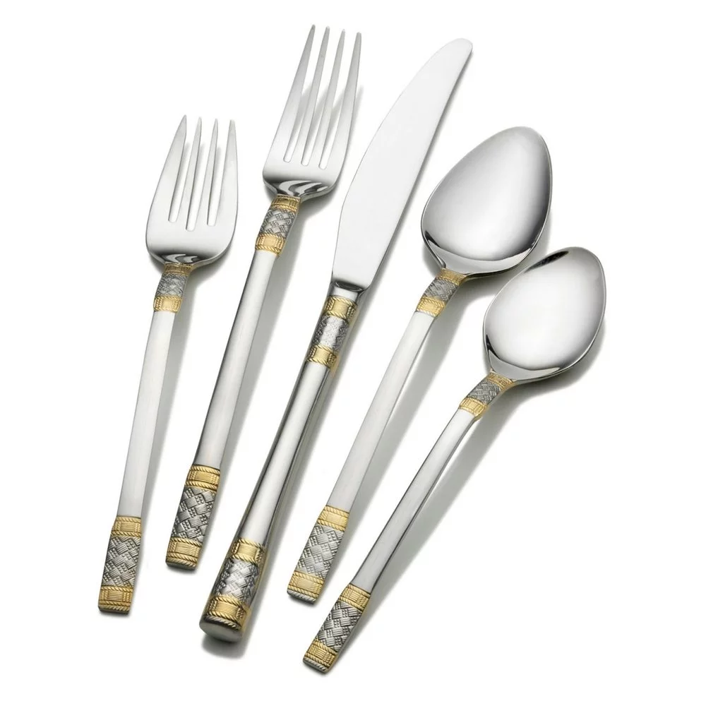 Wallace Corsica Gold-Accent 65-Piece Flatware Set