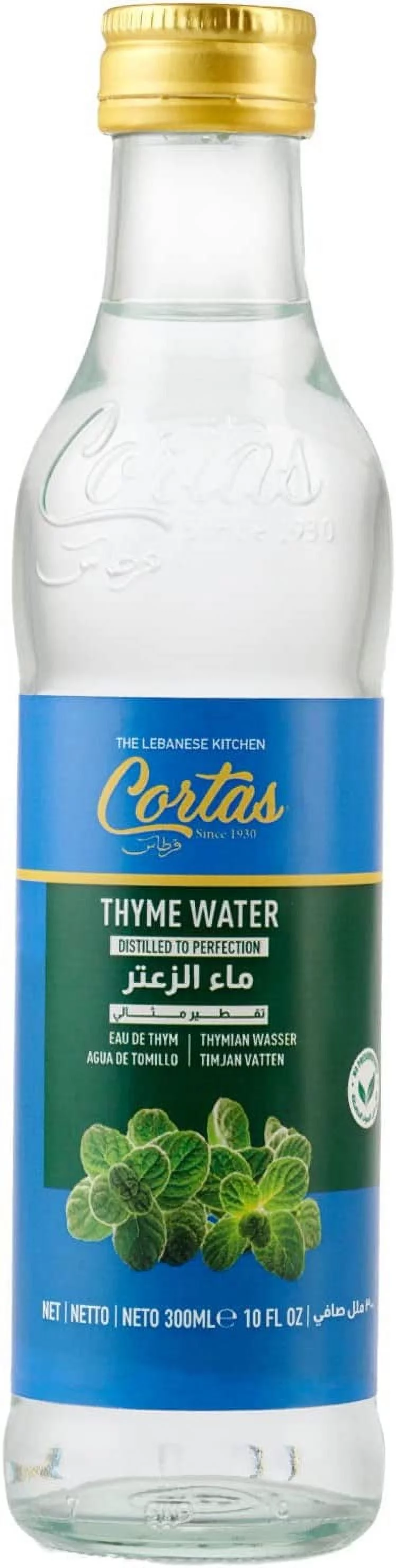 Cortas – Thyme Water Distilled to Perfection, 300ml (10 fl. oz) (Pack of 1)