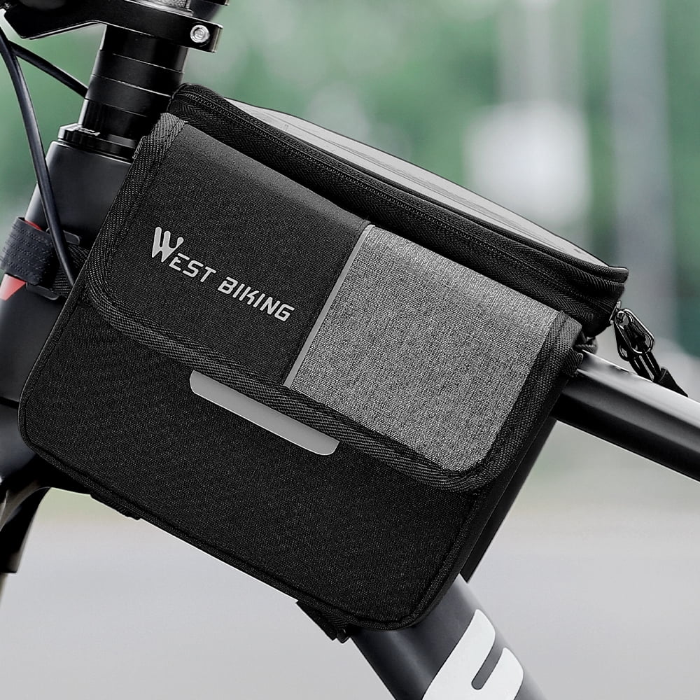 Apexeon Dual-Sides 2L Bag Bike Frame Fronttube Bag Touchscreen Mobilephone Bag - Protect Your Phone While Cycling