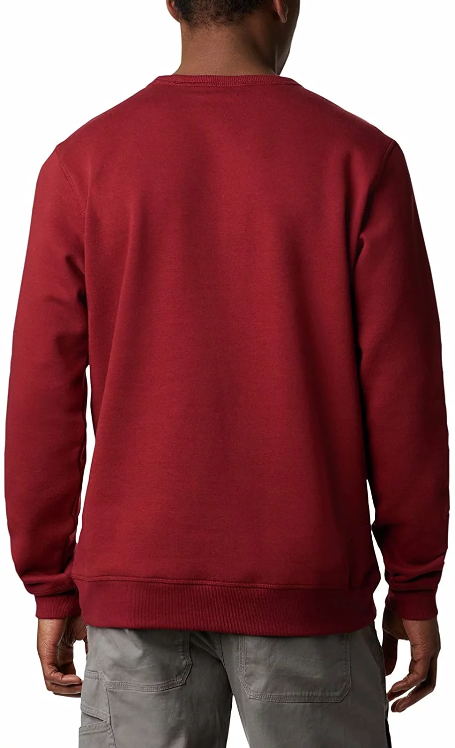 Columbia Mens Logo Fleece Crew Red Jasper/White Medium
