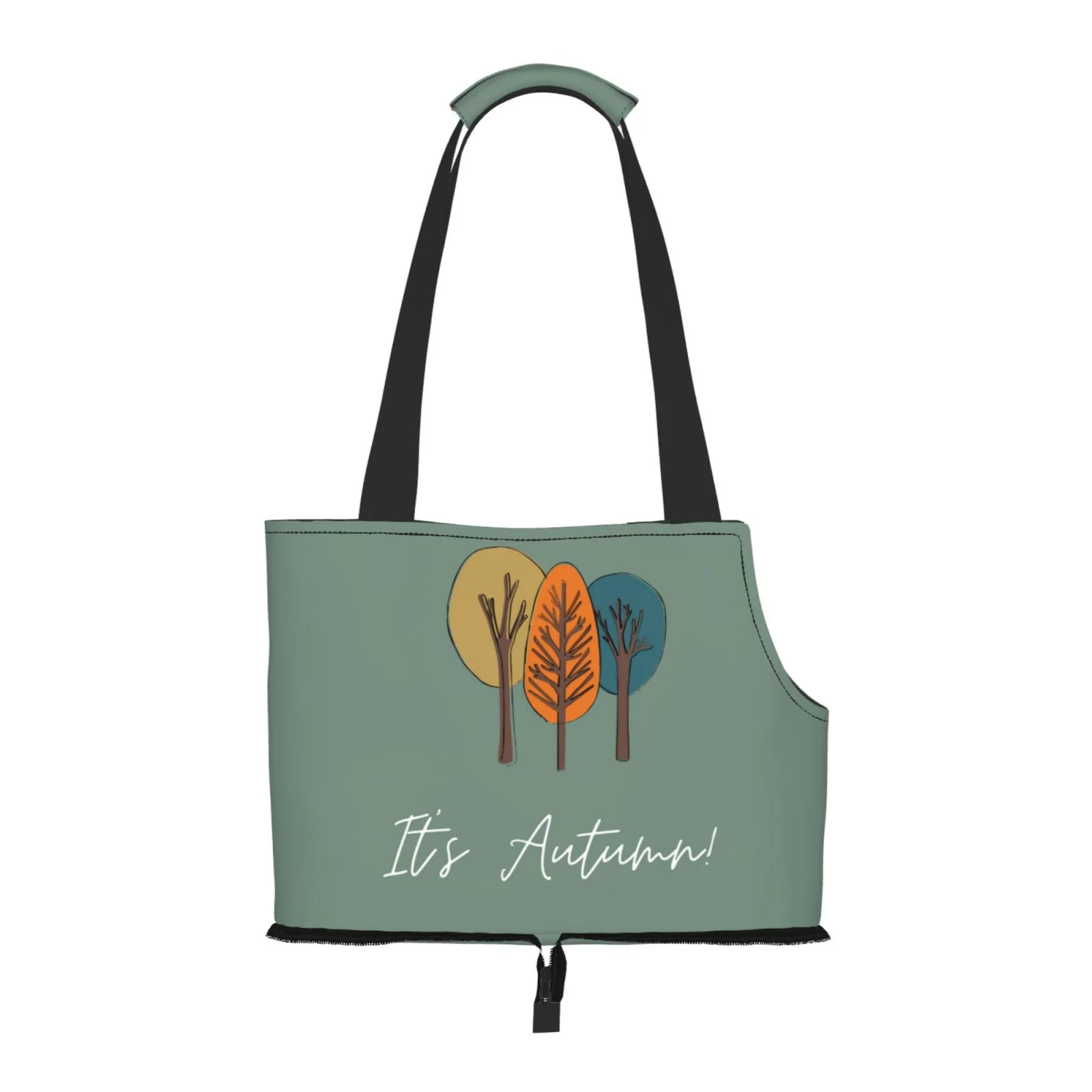 Dog Sling Carrier, Small Dog/Cat Soft Side Carrier Tote Bag for Subway/Shopping/Hiking/Travel-Autumn Minimalism Pattern