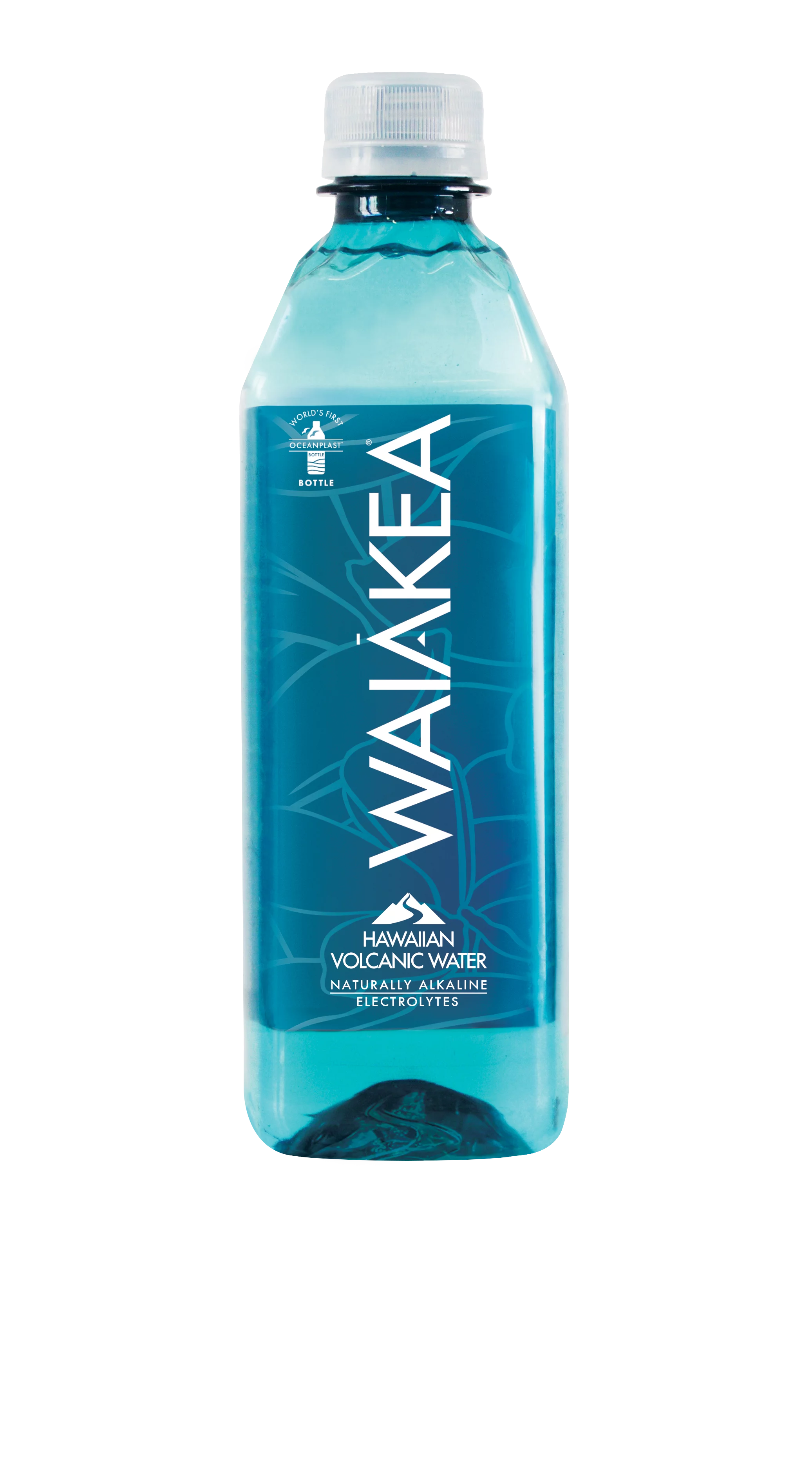 Waiakea Naturally Alkaline Hawaiian Volcanic Water, Natural Electrolytes & Minerals, 500mL - 24 Pack