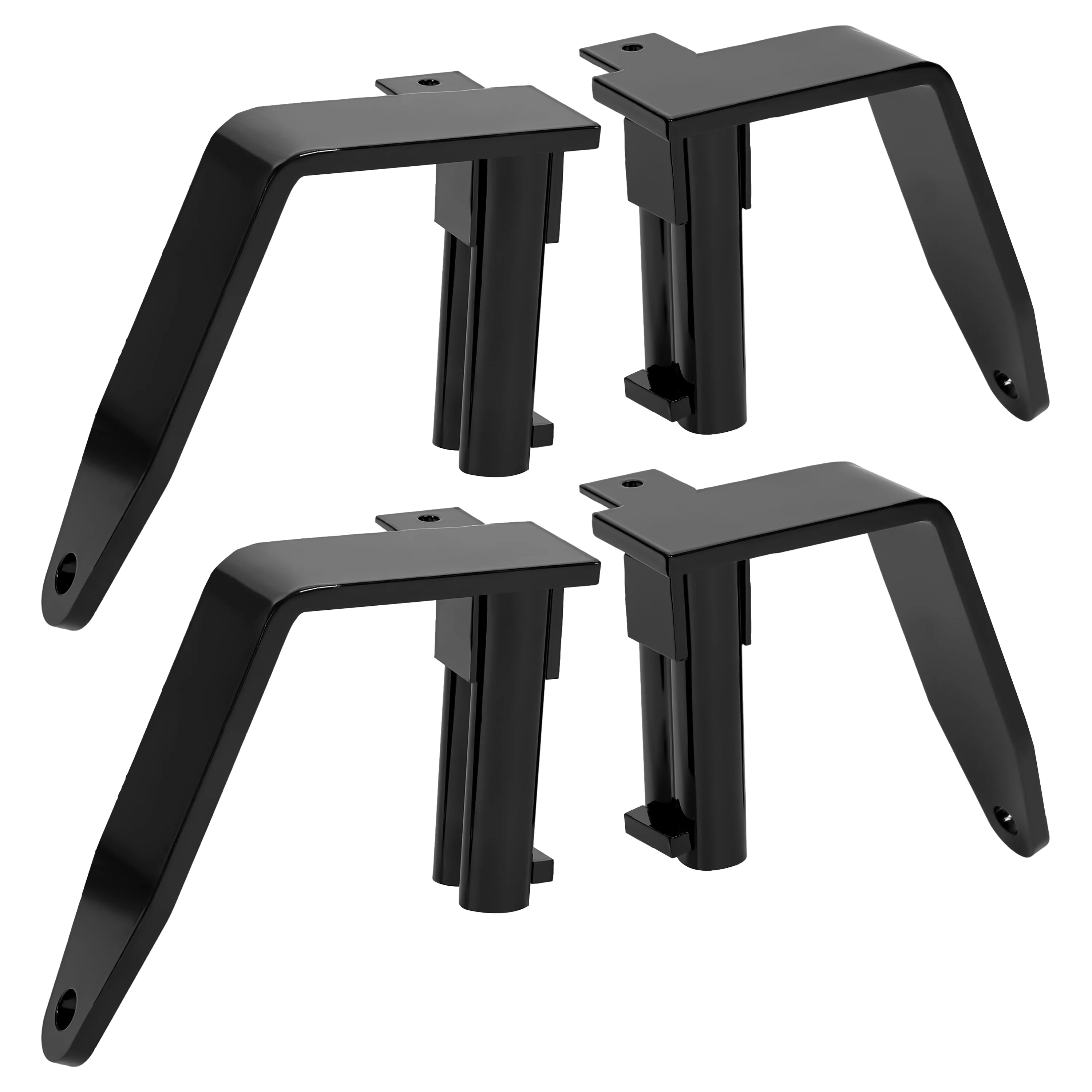 KOJEM Truck Camper Tie Down Fit for Most Full-Size Non Dual Pickup Trucks Black Powder Coated Camper Tie Down