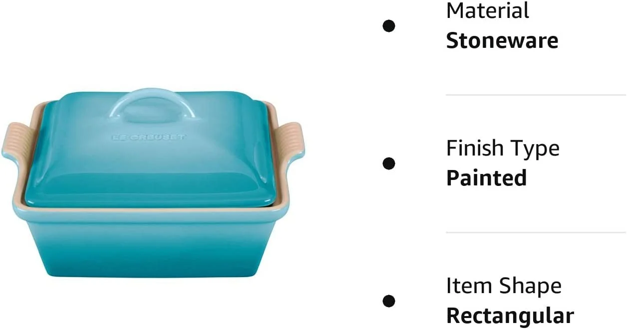 Stoneware 2.5-qt. Square Casserole Color: Caribbean