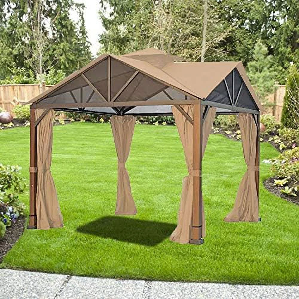 Replacement Canopy Top Cover Compatible With The Selections Pitched Roof Gazebo - Riplock 350