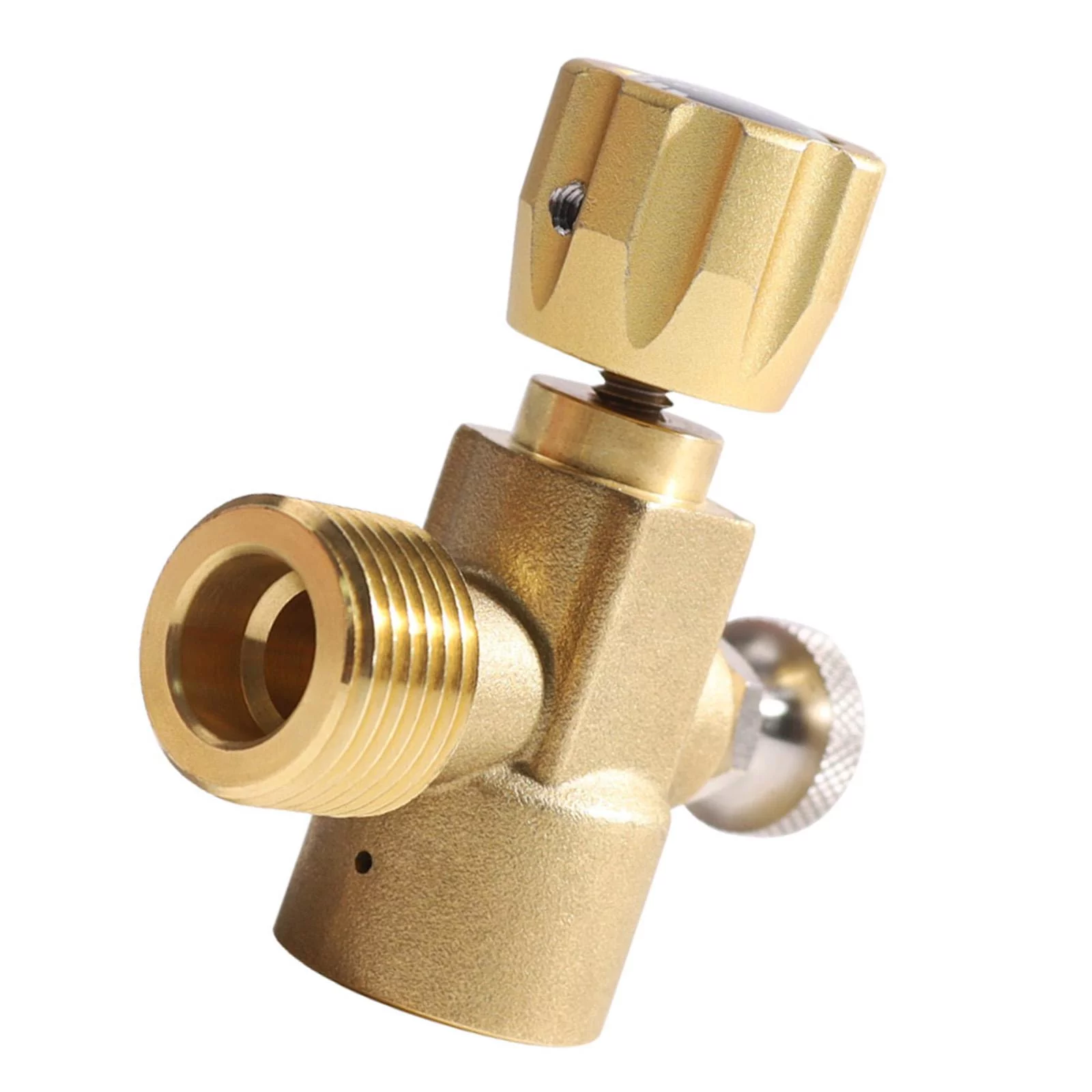 Cylinder Refill Adapter with Switch Outer Thread 4 to .8-14 Refill Bottle CO2 Cylinder Filling Adapter , Without Pressure