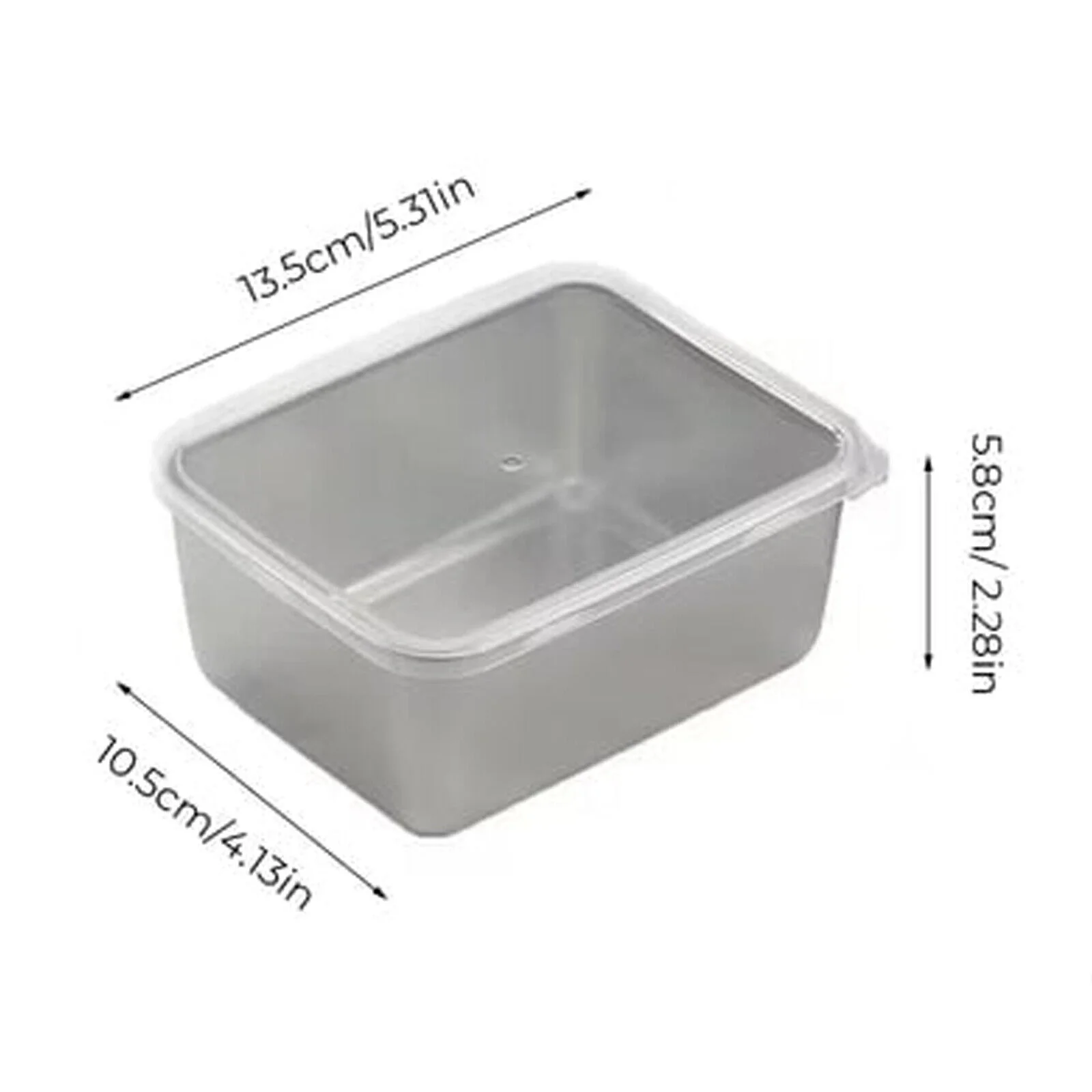 Reusable Stainless Steel Square Plate with Lid Camping Picnic Plates for Food