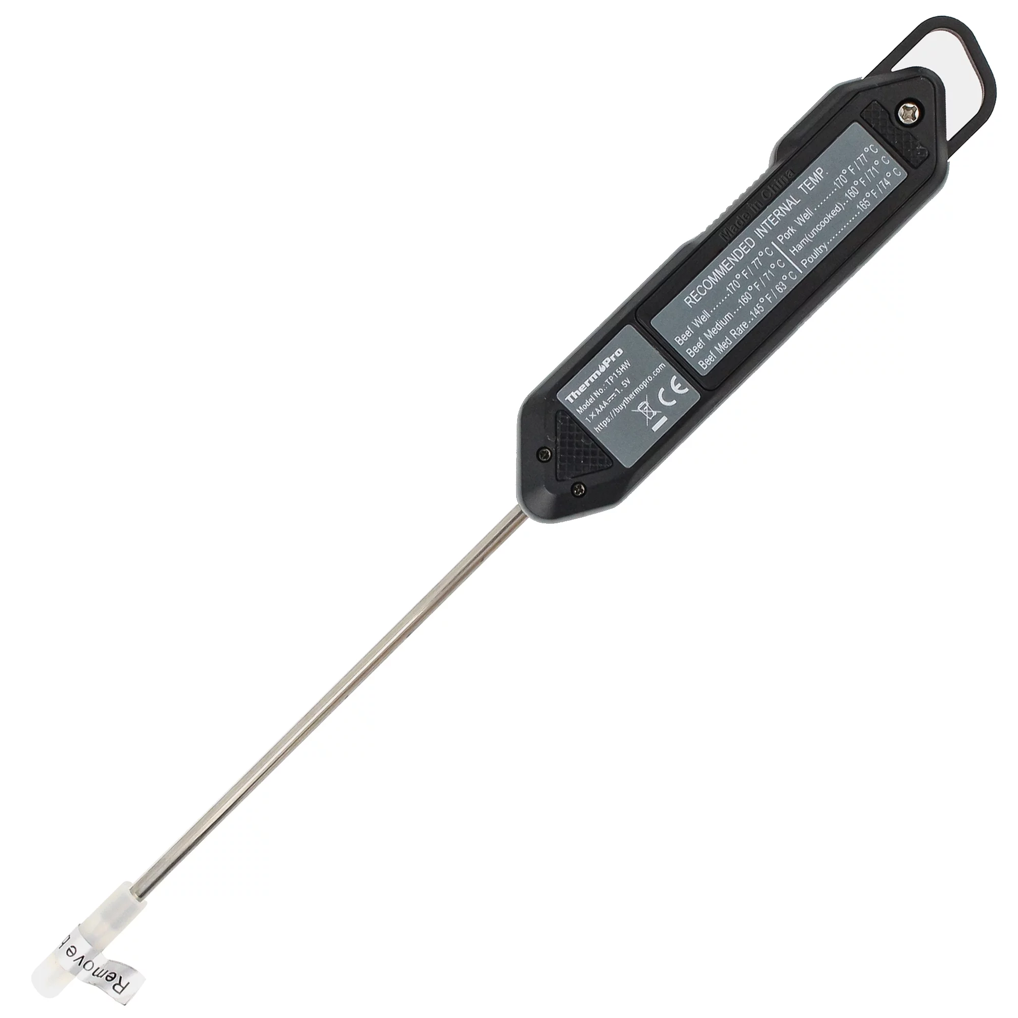 ThermoPro TP15HW Waterproof Digital Meat Thermometer with Stainless Steel Probe and LCD Display