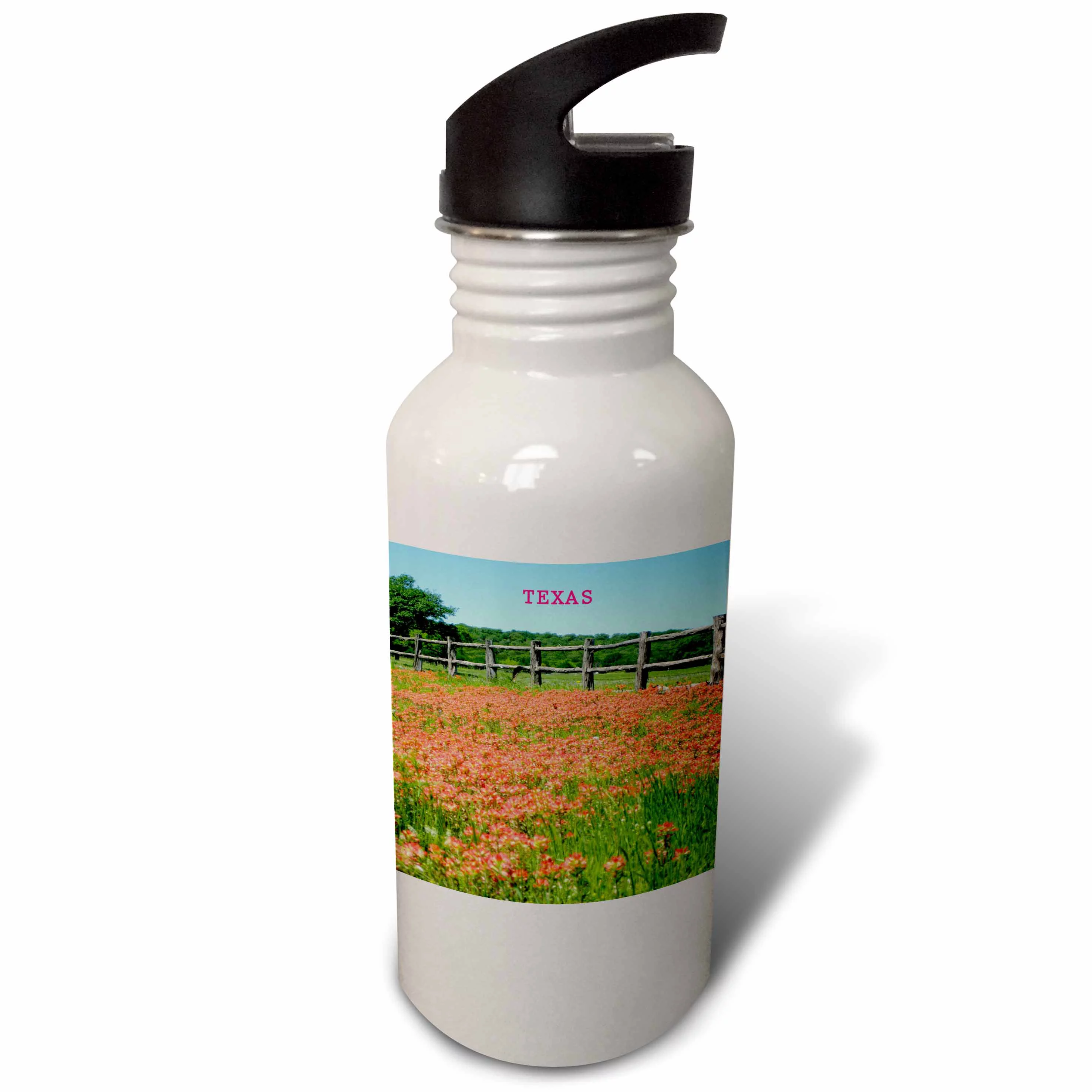 Texas Paintbrush Flowers 21 oz Sports Water Bottle wb-62314-1