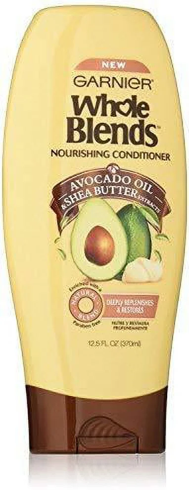 Garnier Whole Blends Haircare - Nourishing Shampoo & Conditioner Set - With Avocado Oil & Shea Butter Extracts - Net Wt. 12.5 FL OZ (370 mL) Per Bottle - One Set