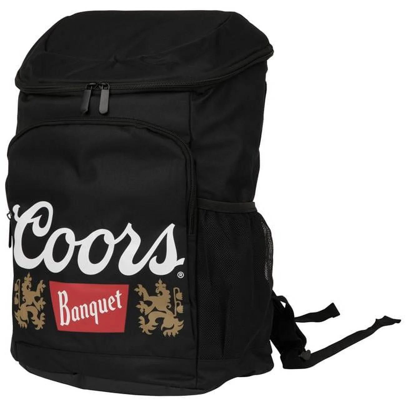 Coors 864819 Polyester Coors Banquet Logo Cooler Backpack, Black