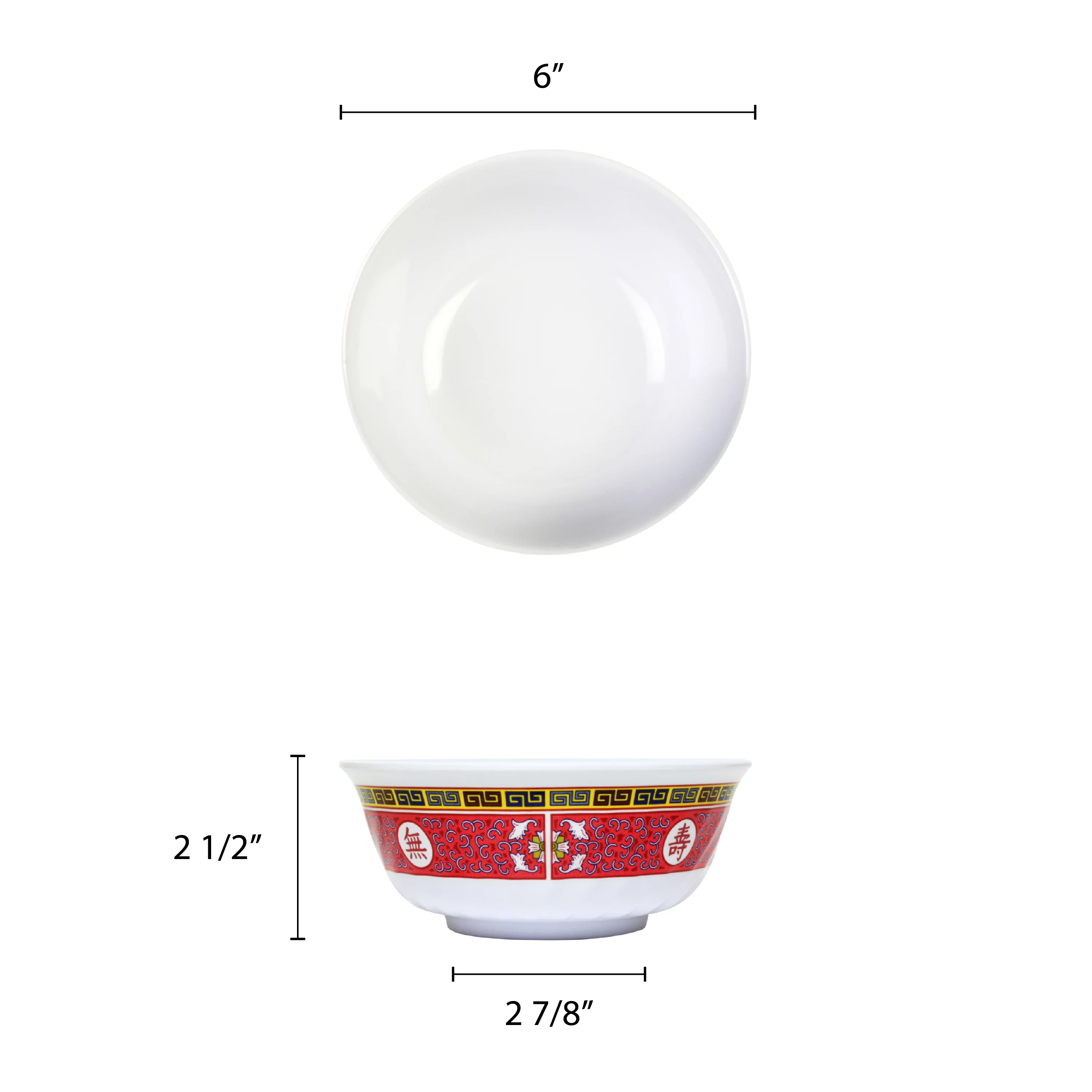 Excellante Longevity Melamine Dinnerware Collection 21 oz., 6