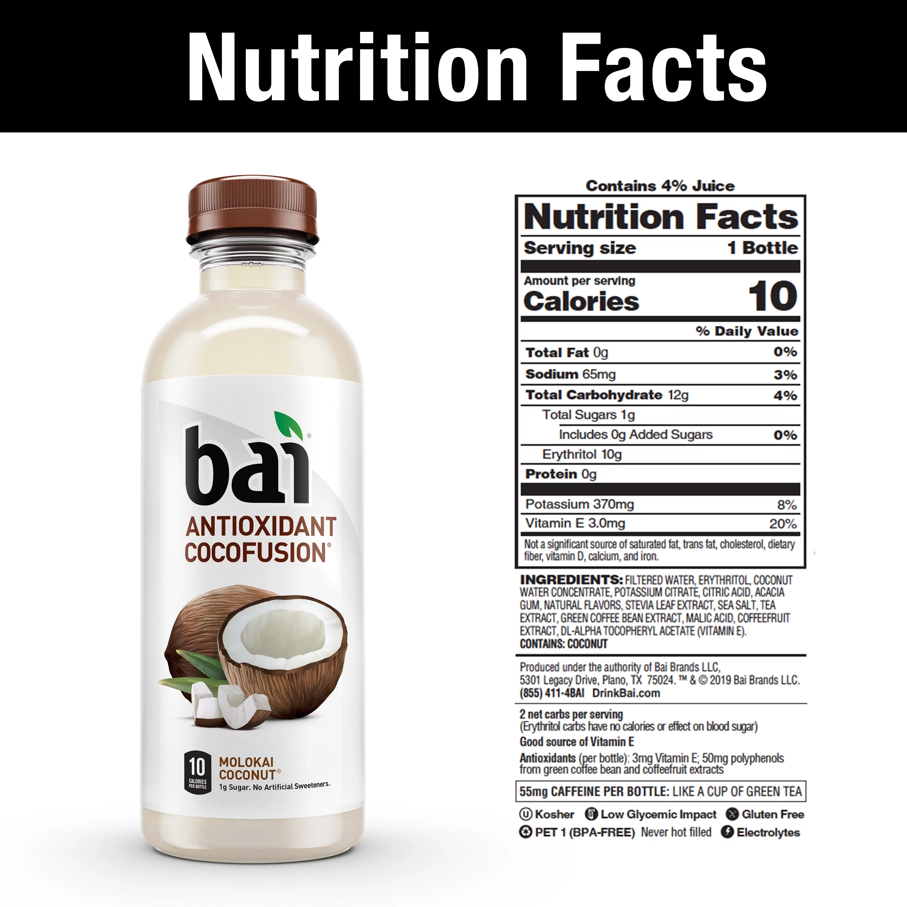 Bai Antioxidant Cocofusion 12 x 18 oz. - Variety Pack